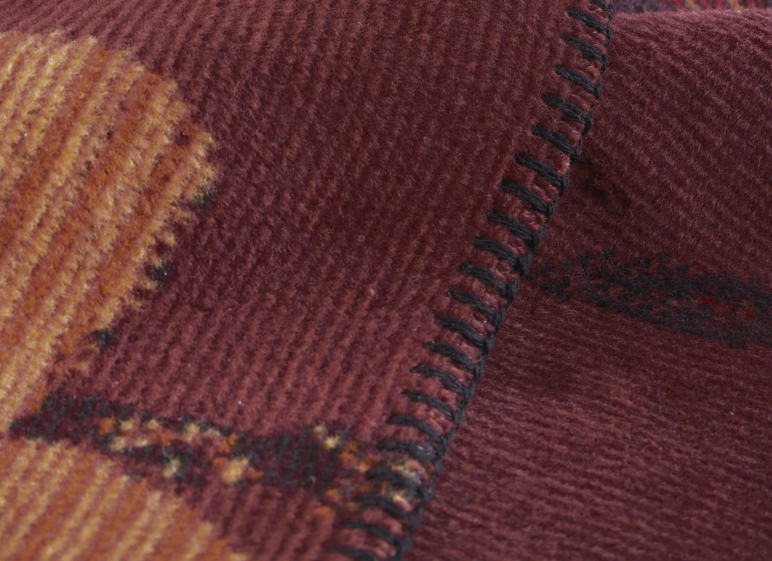Detail - Plaid Velvet Bloom 150x200cm - polyester & coton - rouge