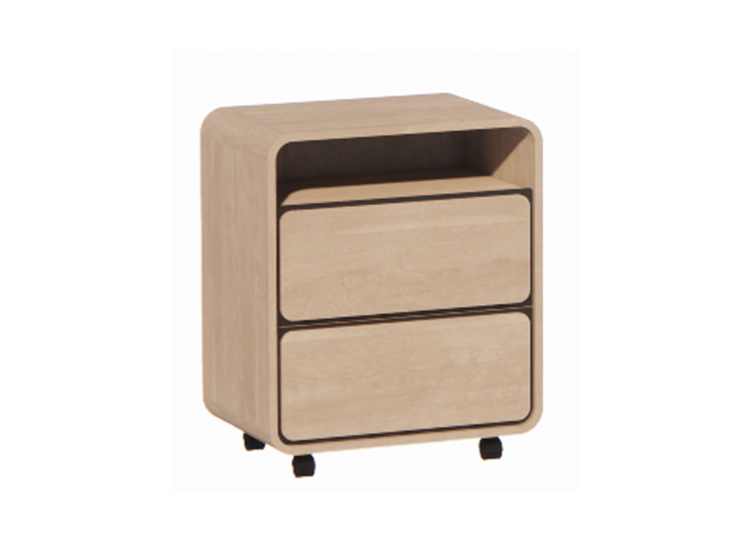 Ladeblok 56x37x67cm - melamine - brushed sand oak nature - Bloc-tiroir 56x37x67cm - mélamine - brushed sand oak nature