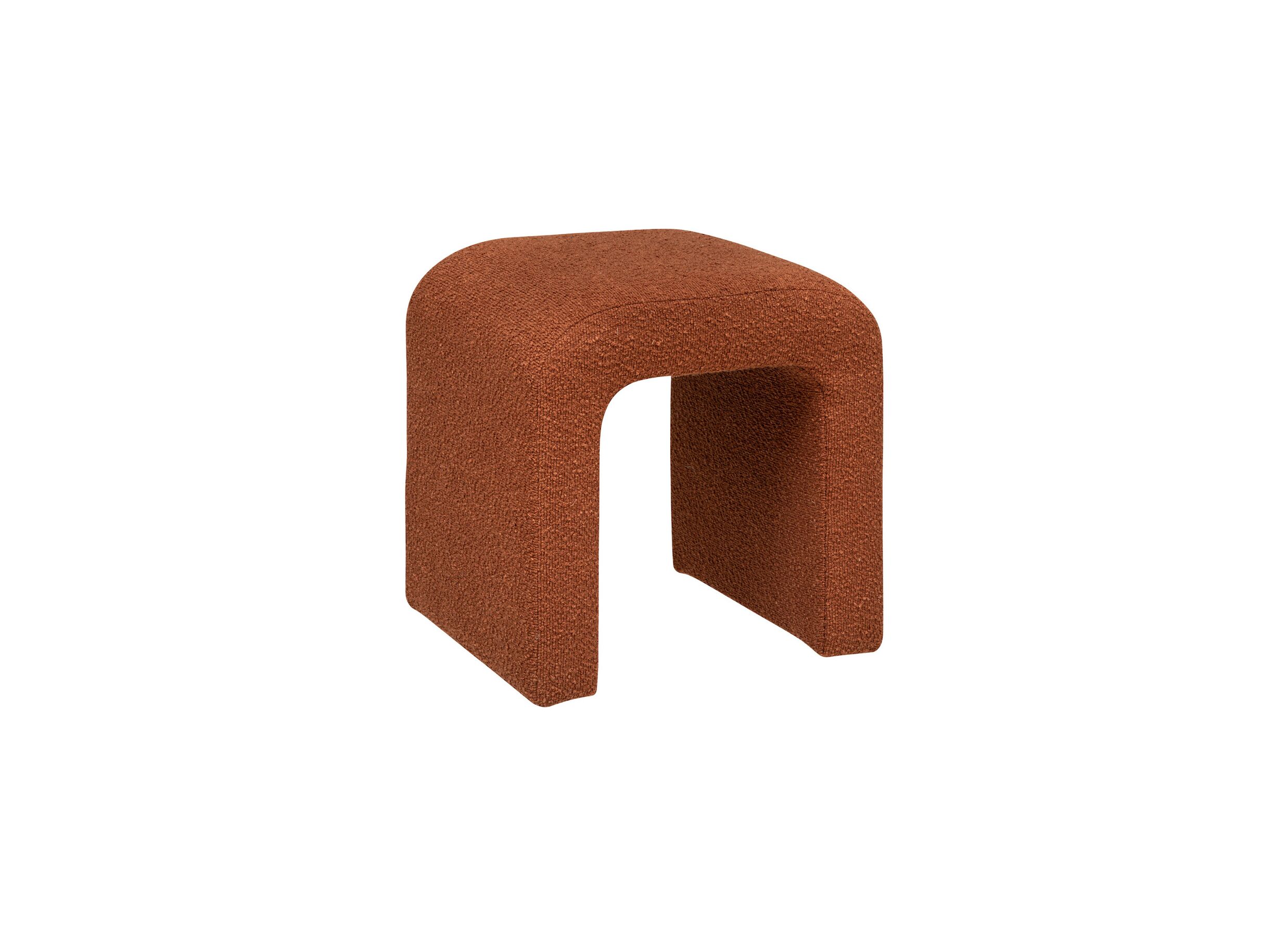 Pouf 41x35 - Pouf 41x35,5cm bouclé amber
