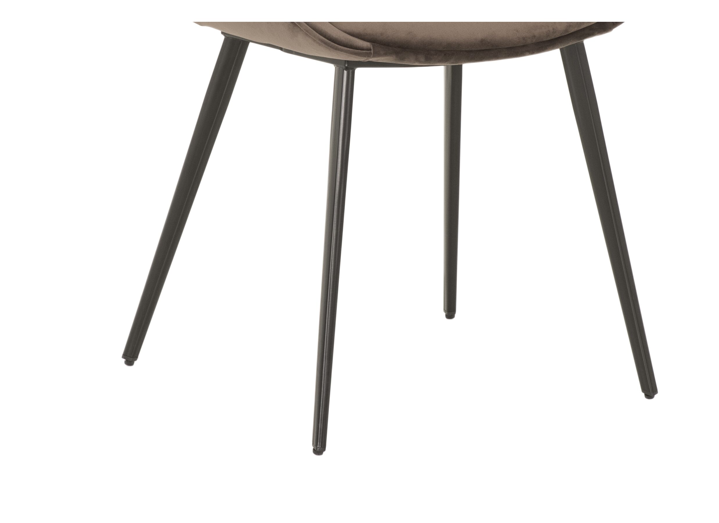 Kuipstoel Cum Laude 48,5x58x85cm - fluweel - chocolade