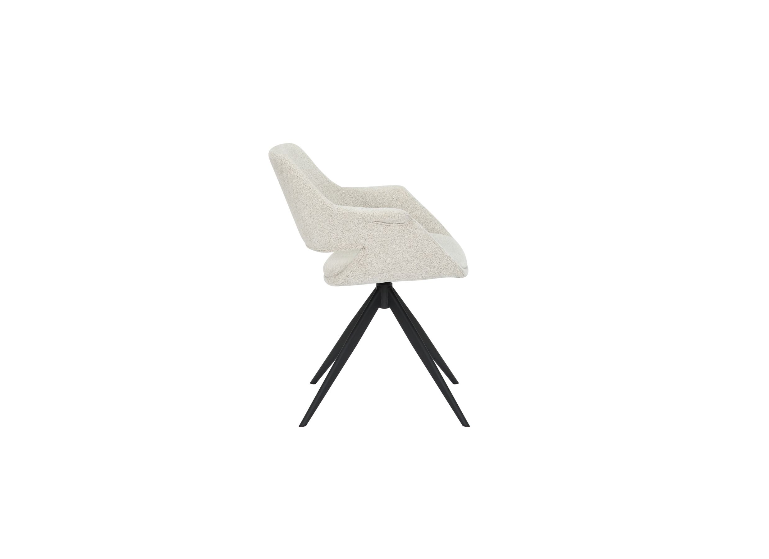 Chaise pivotante Commander 58x58x77.5cm - tissu - cream