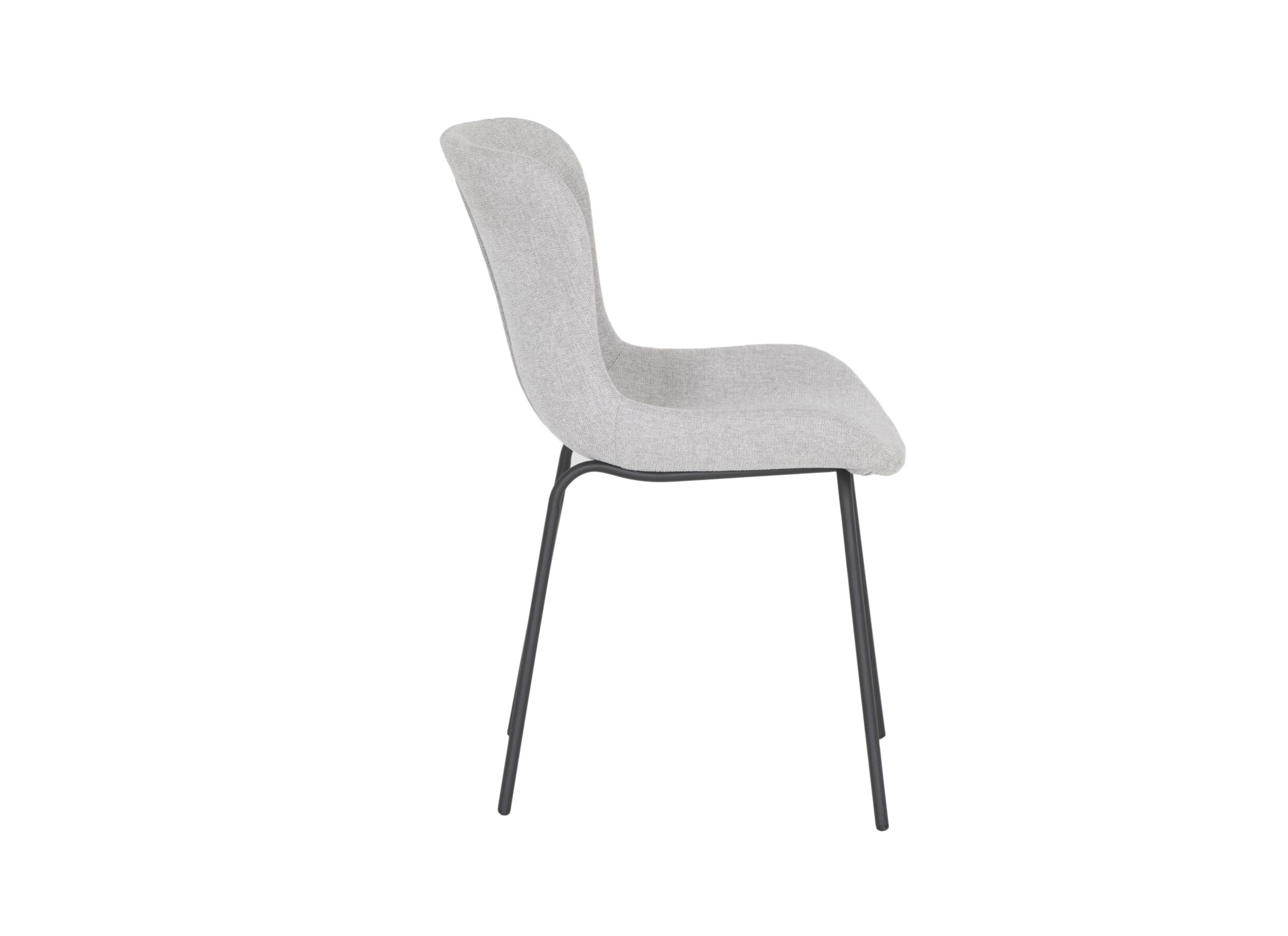 Stoel Jutta 48x57,5x81cm - polyestervezel - lichtgrijs