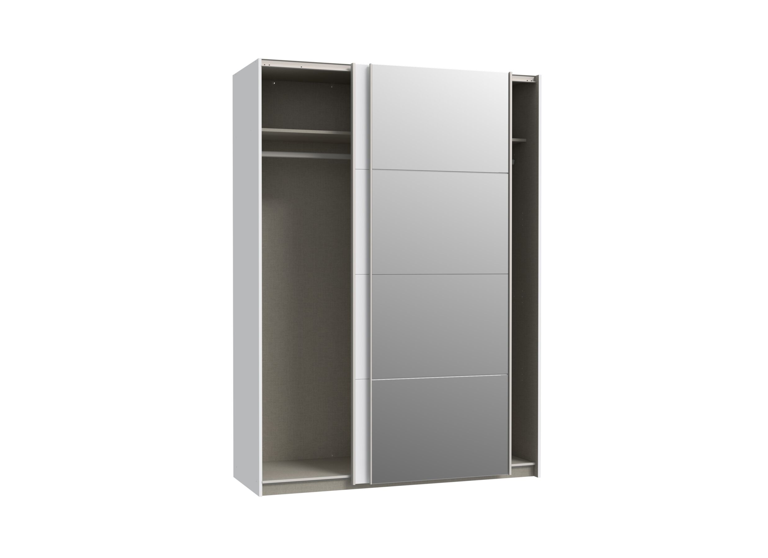Disposition - Armoire à portes coulissantes Schach & Mat 2 150cm - décor - blanc
