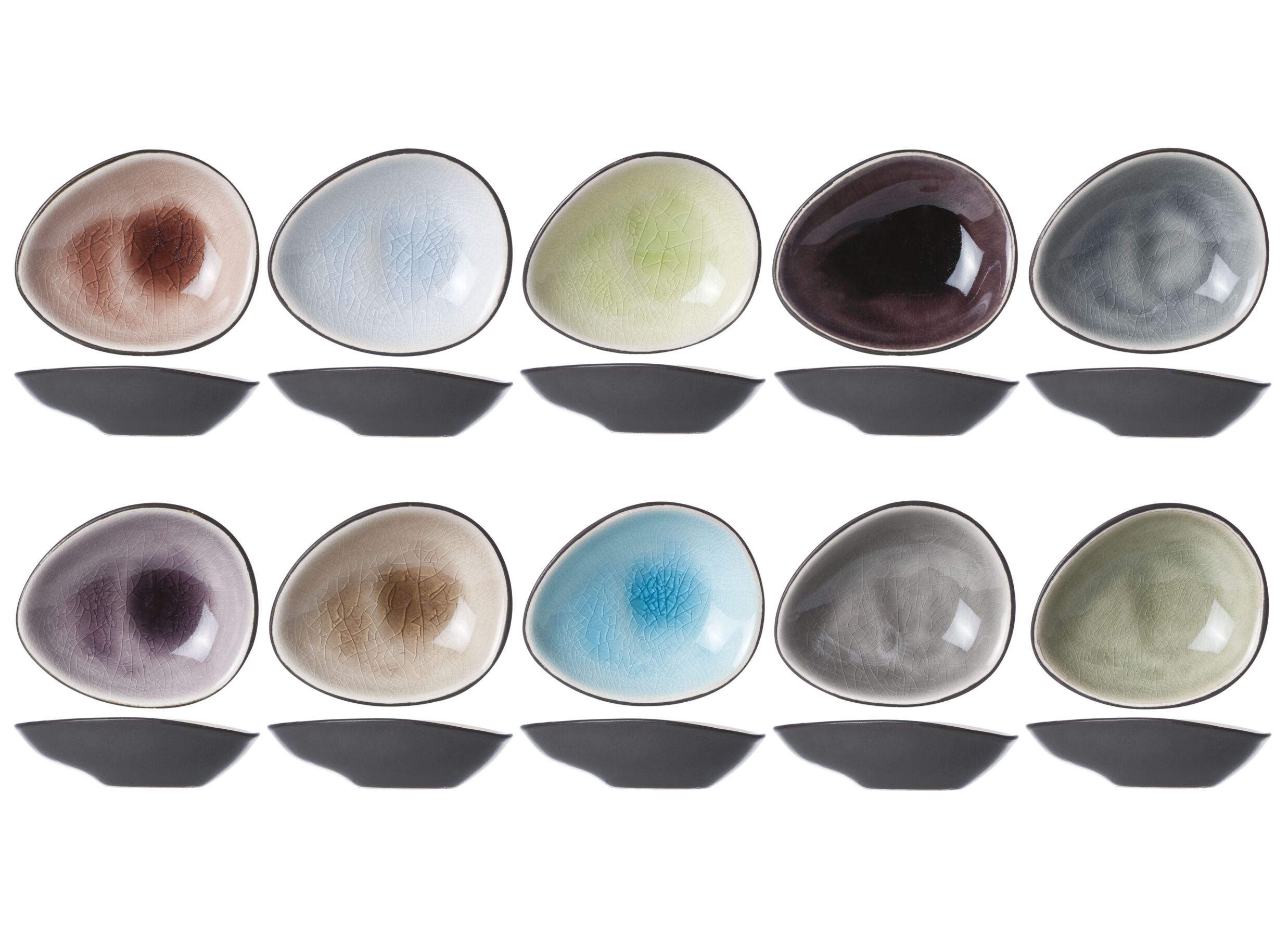 Hoofdfoto - Diep bord Streetfood festival 6,9x5,9cm keramiek multicolor