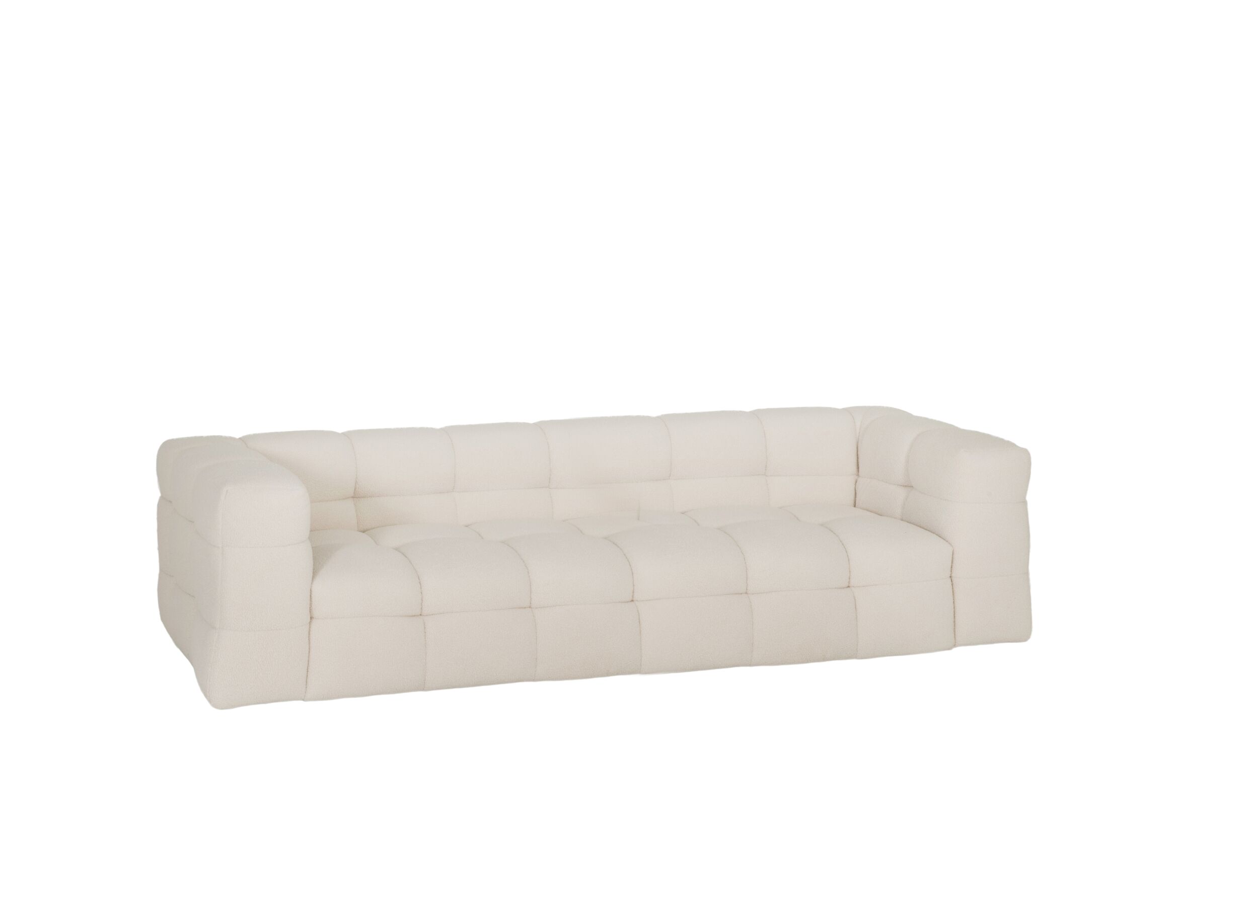 Zetel Bubble 4-zit stof wit