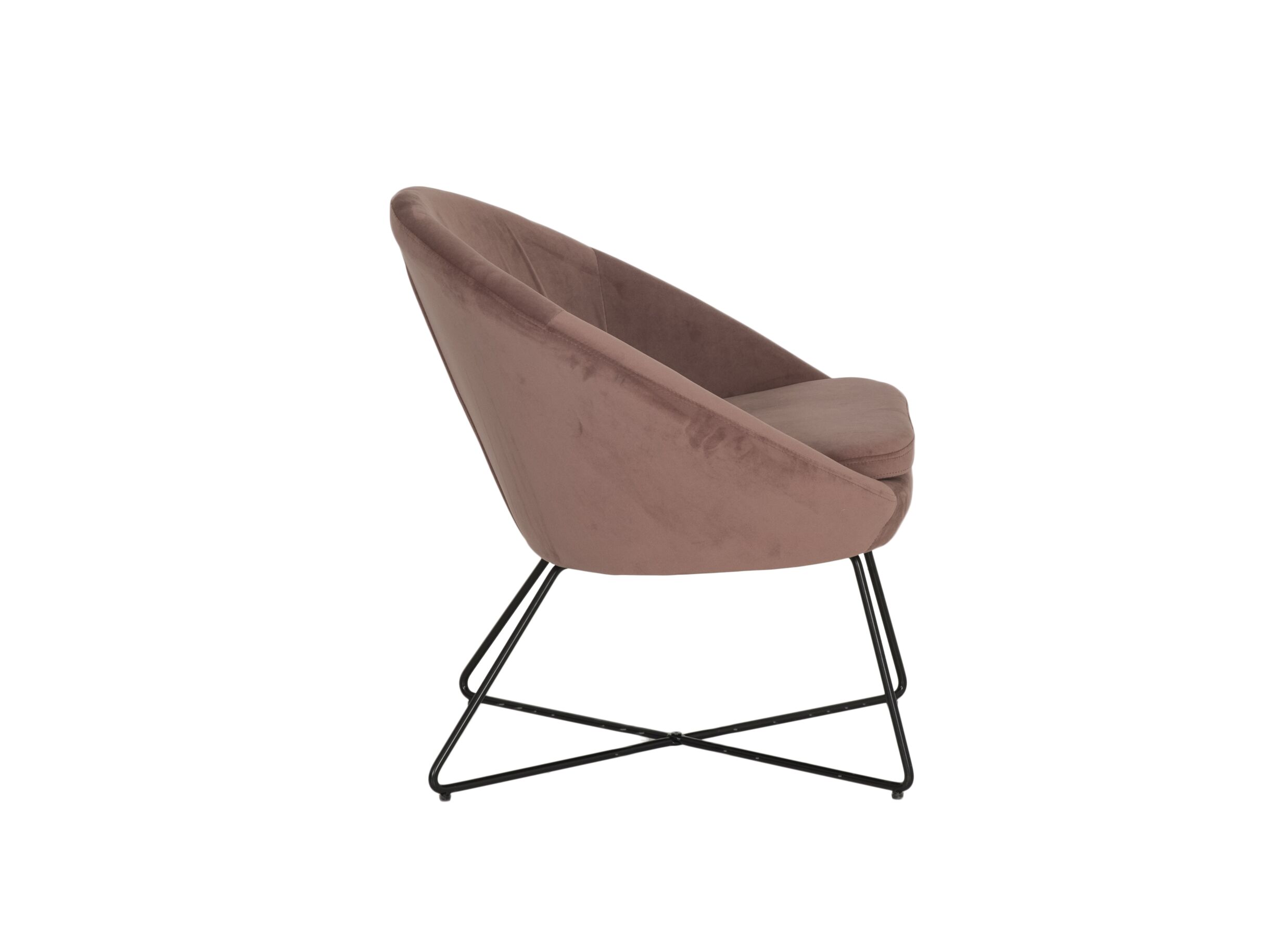 Aperçu - Fauteuil Juice 70x69x73,50cm - velours - vieux rose