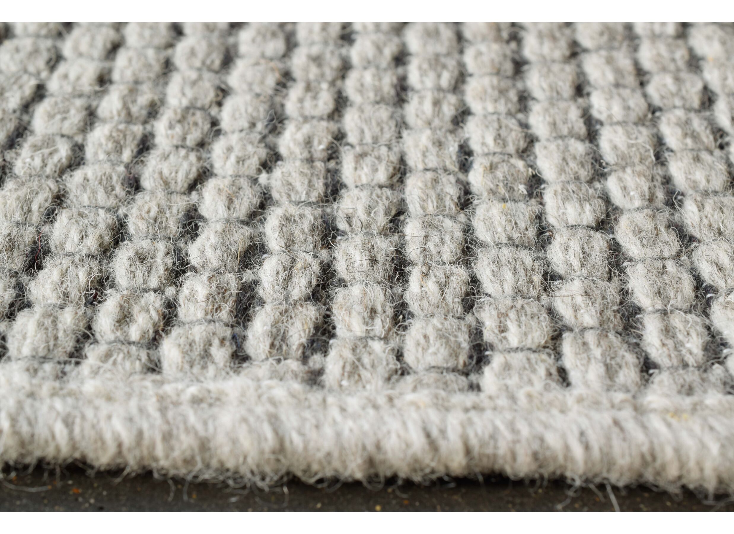 Detail - Tapis Himalaya 200x140cm laine gris clair