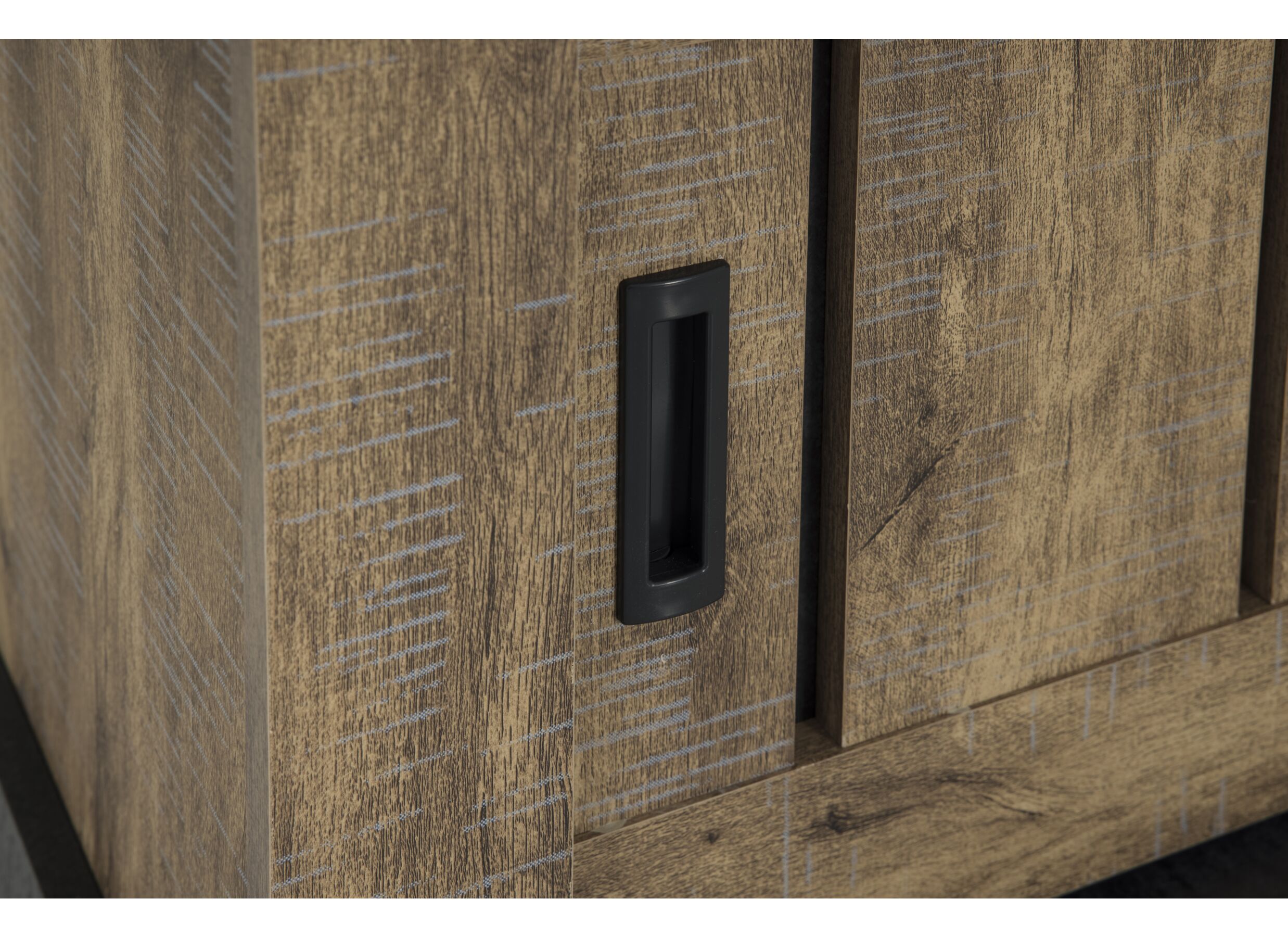 Tv-meubel Etienne 132cm - meubelplaat - industriële eik & zwart