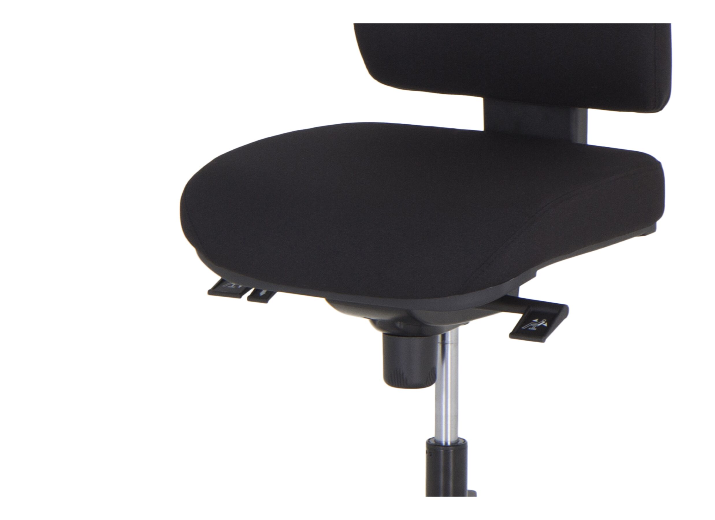 Chaise de bureau Sigmund 47x49x107cm - tissu - noir