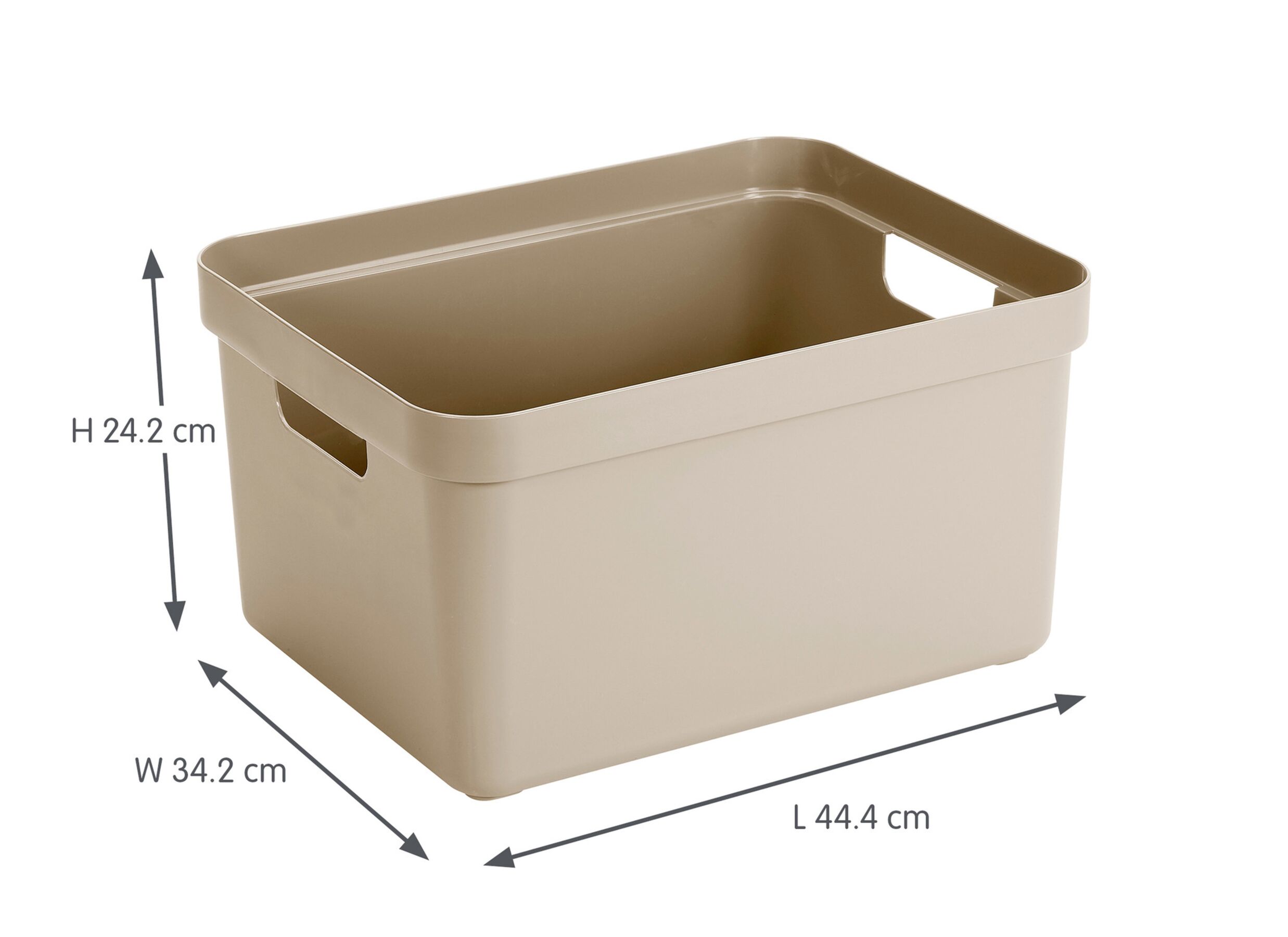 Afmetingen - Opbergbox Sigma Home 32L - 45,3x24,3x35,4cm