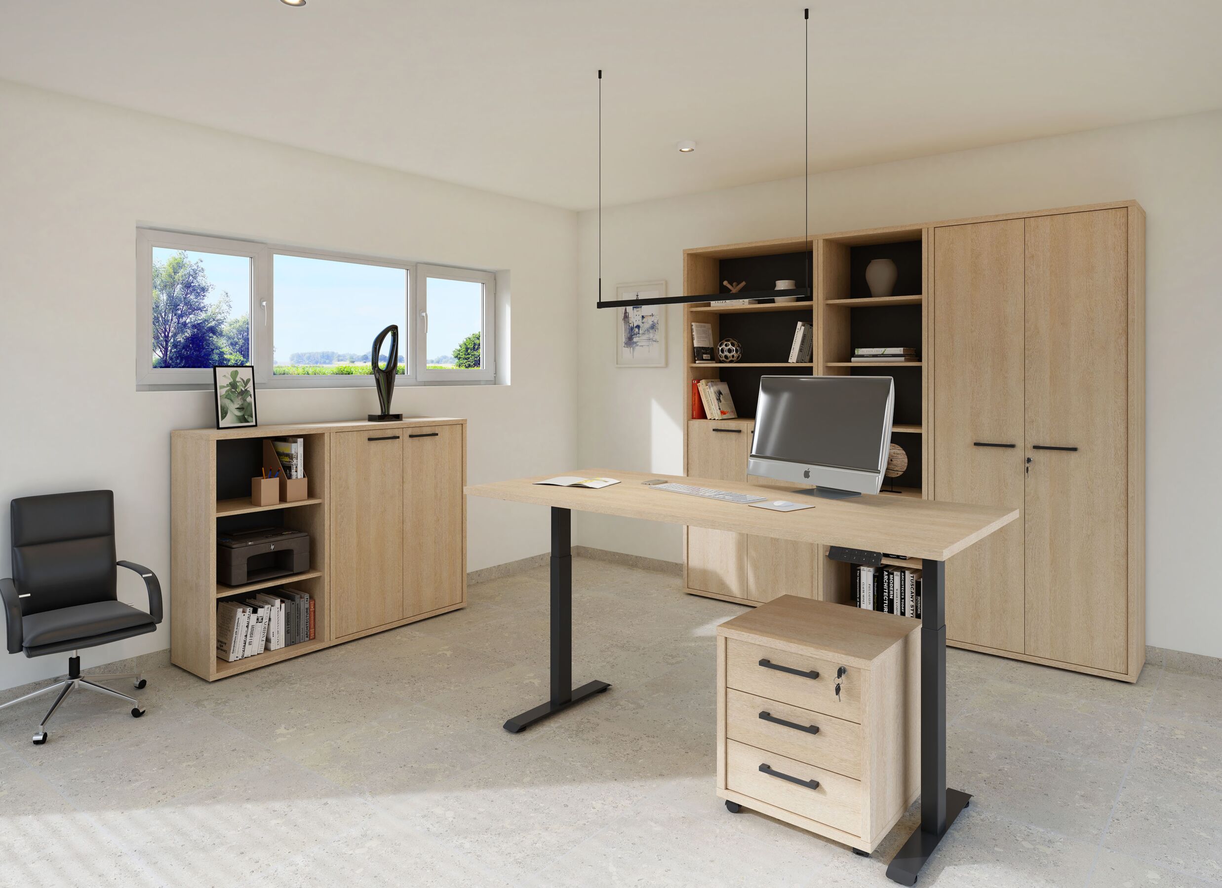 Sfeerfoto - Kast Flexo-2 60x40x112cm - decor - zand eik