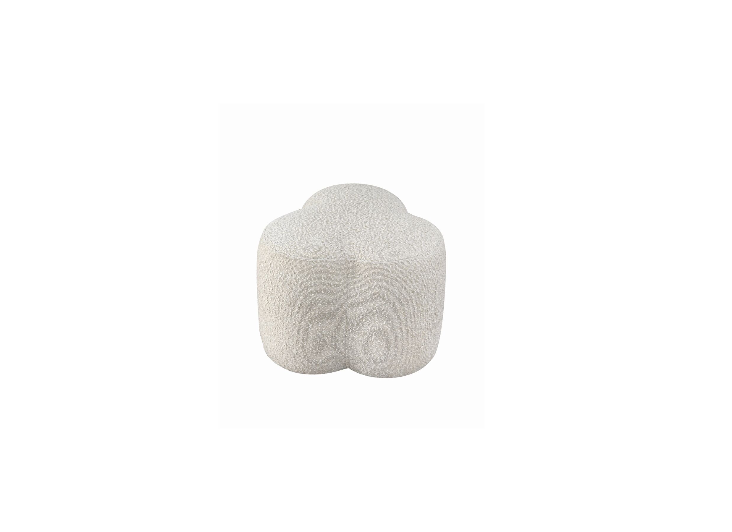 Poef Triade 46x44x35cm - polyestervezel - grijs wit - Poef Triade 46x44x35cm - polyestervezel - grijs wit