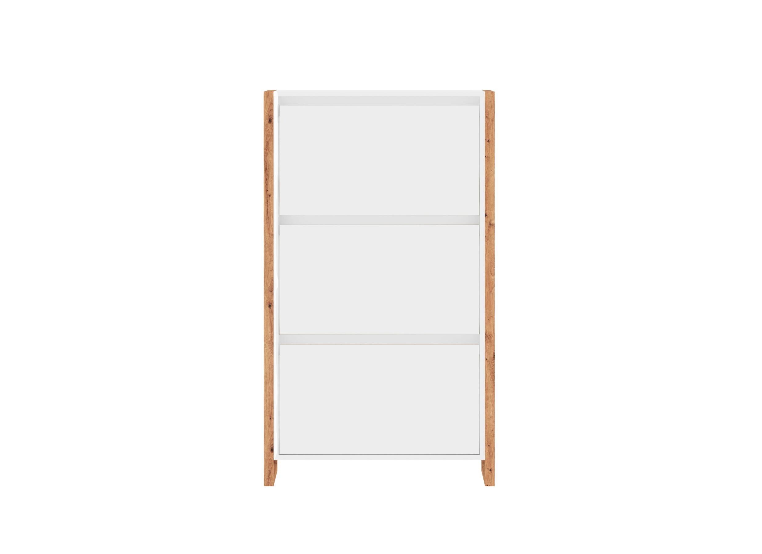 Overzichtsfoto - Schoenenkast Denver 70x25x125cm - decor - wit & artisanale eik