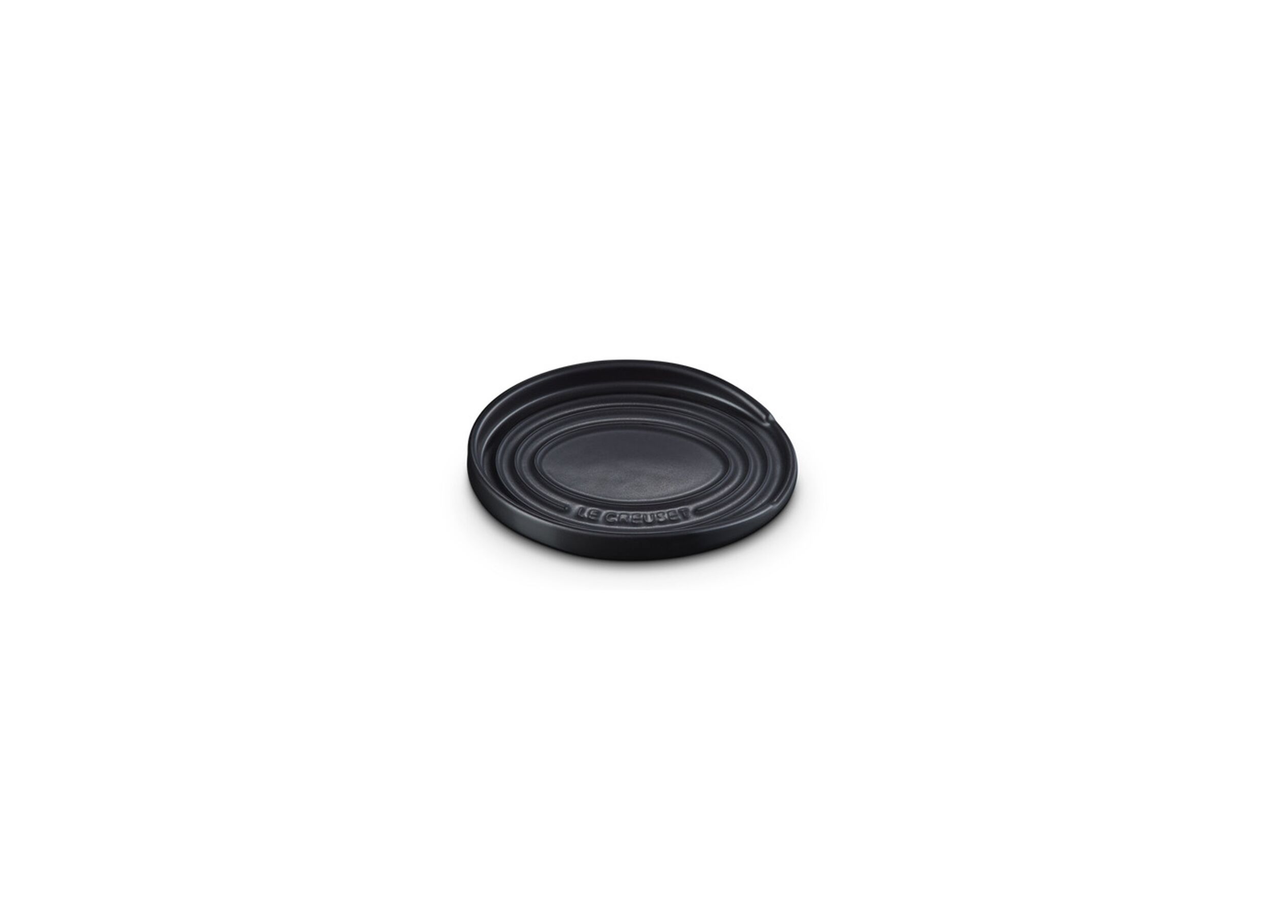 Plus Important - Porte-ustensiles Ovale 15x11cm - stoneware - noir mat