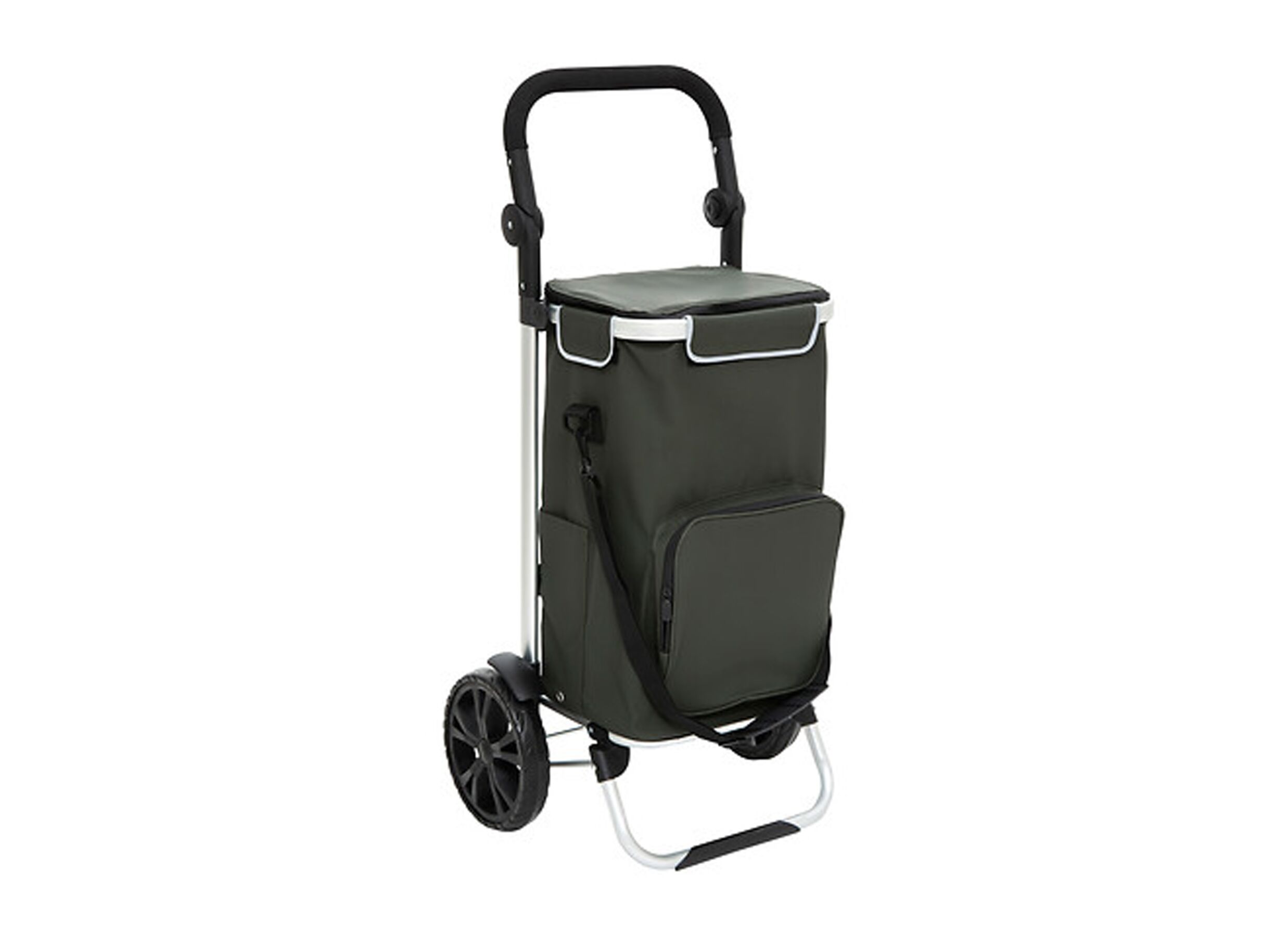 Boodschappentrolley 45 - Chariot de courses 45,5x36,5x97,5cm - aluminium & polyester - vert