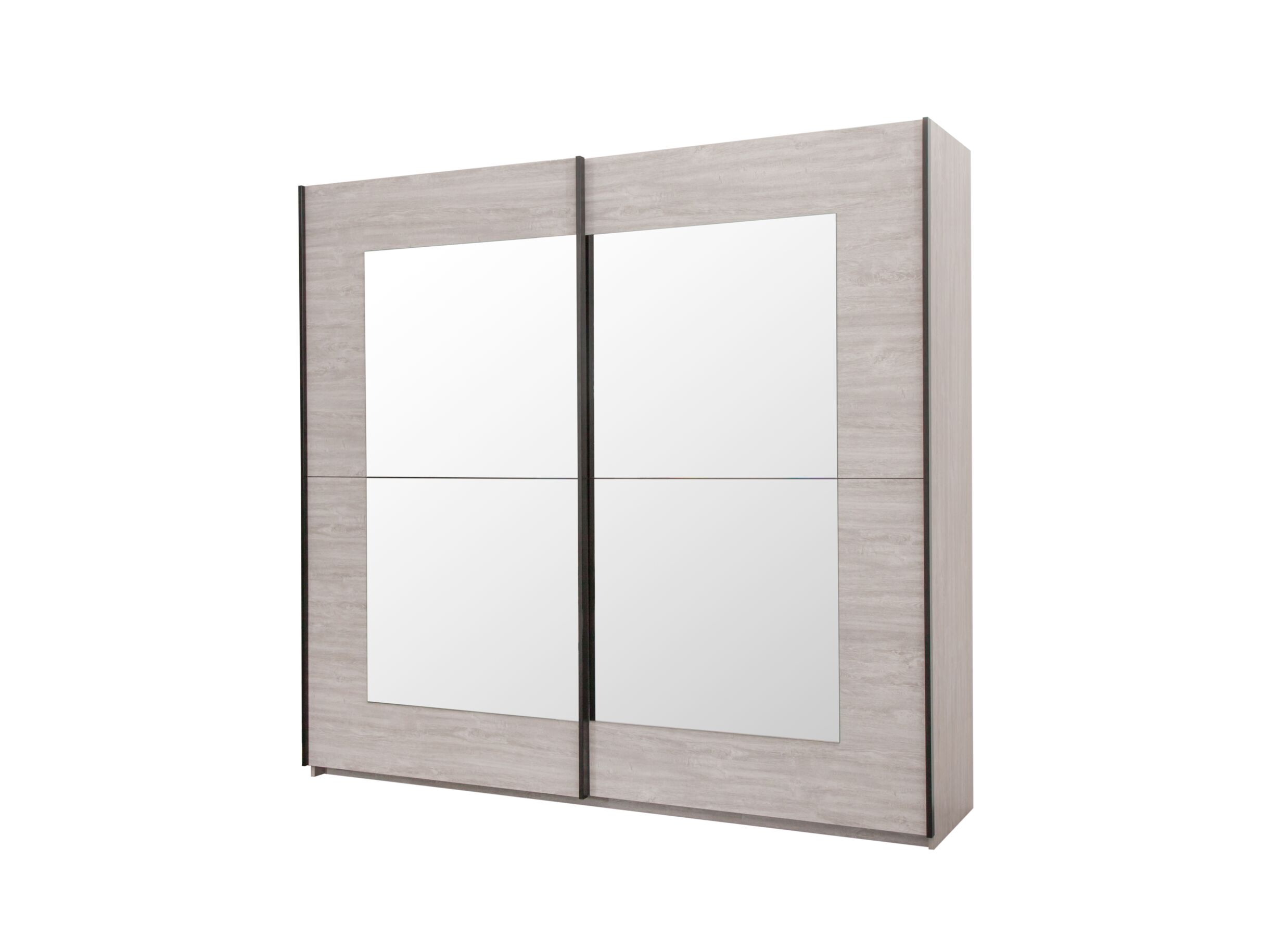 Armoire à portes coulissantes 200cm - Armoire à portes coulissantes 200cm - décor - gris