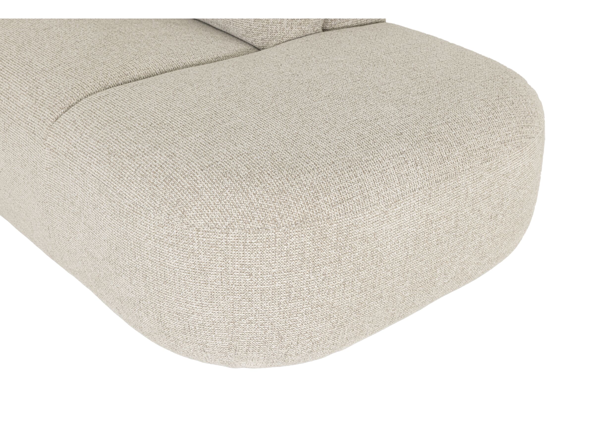 Detail - Canapé d'angle Malco 399x235cm - tissu - taupe avec relax