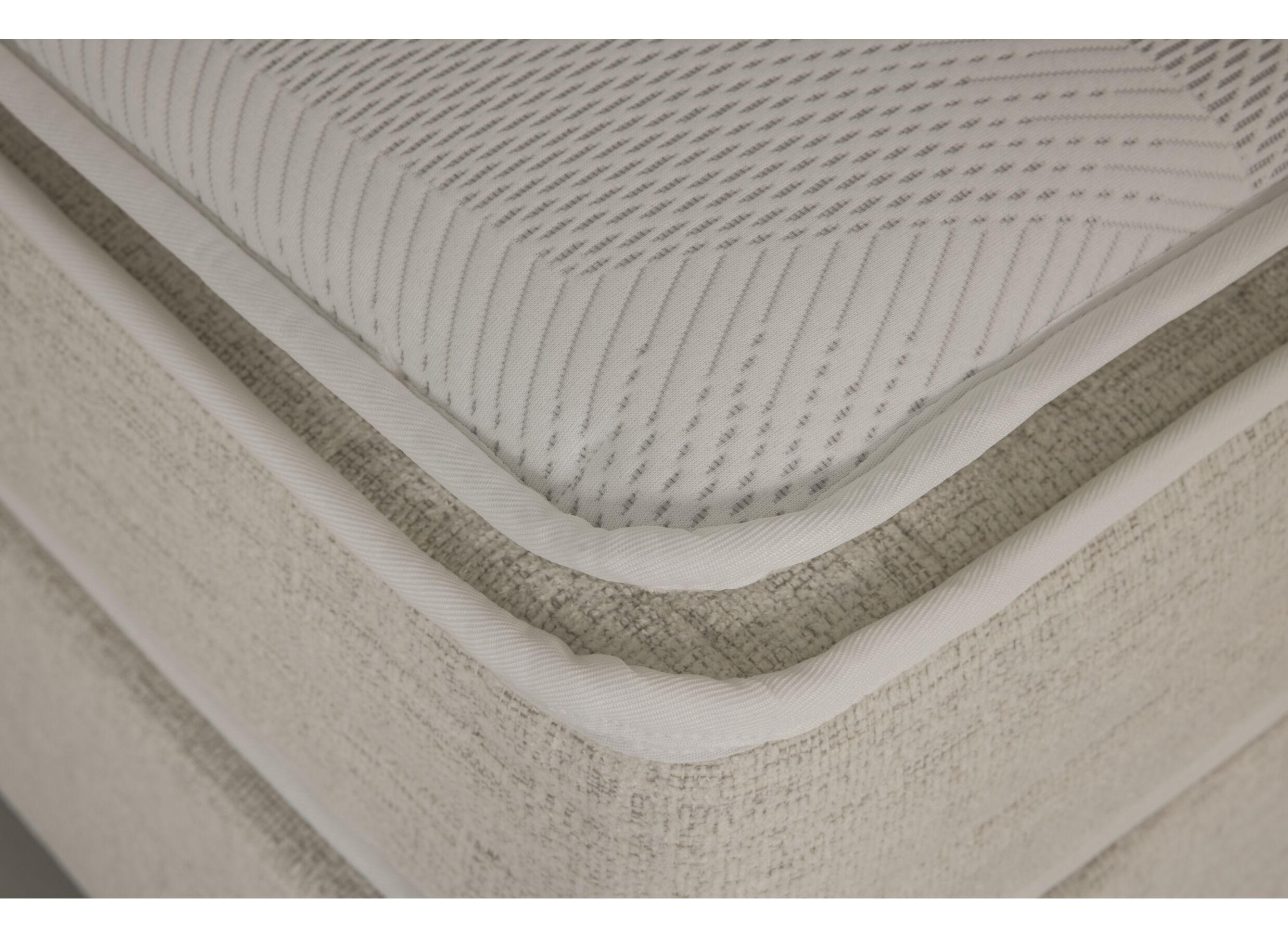 Detailfoto - Boxspring Kingstyle 180x200cm - stof - beige met opbergruimte