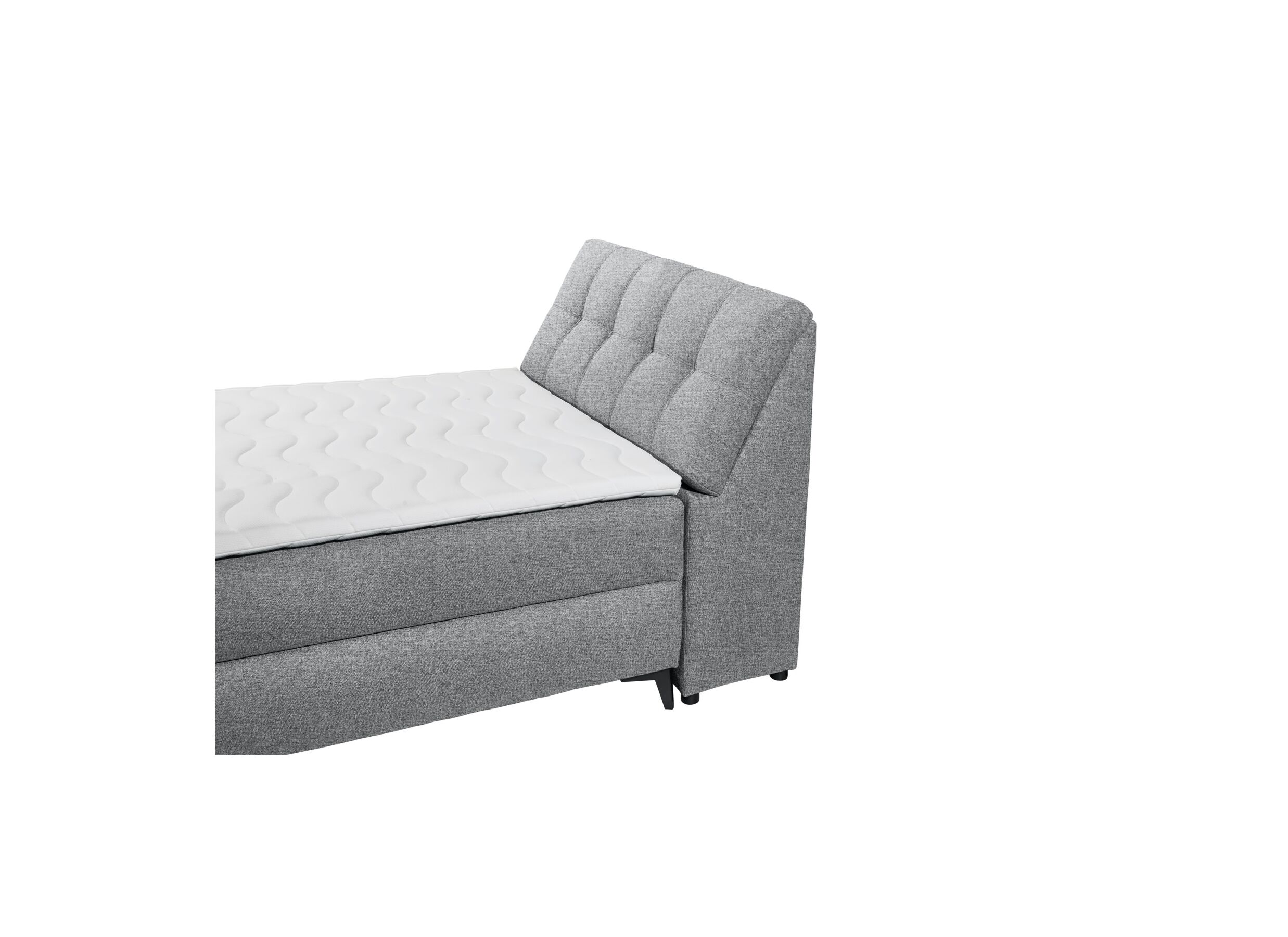 Detail - Lit box Atlantis 120x200cm avec rangement tissu gris