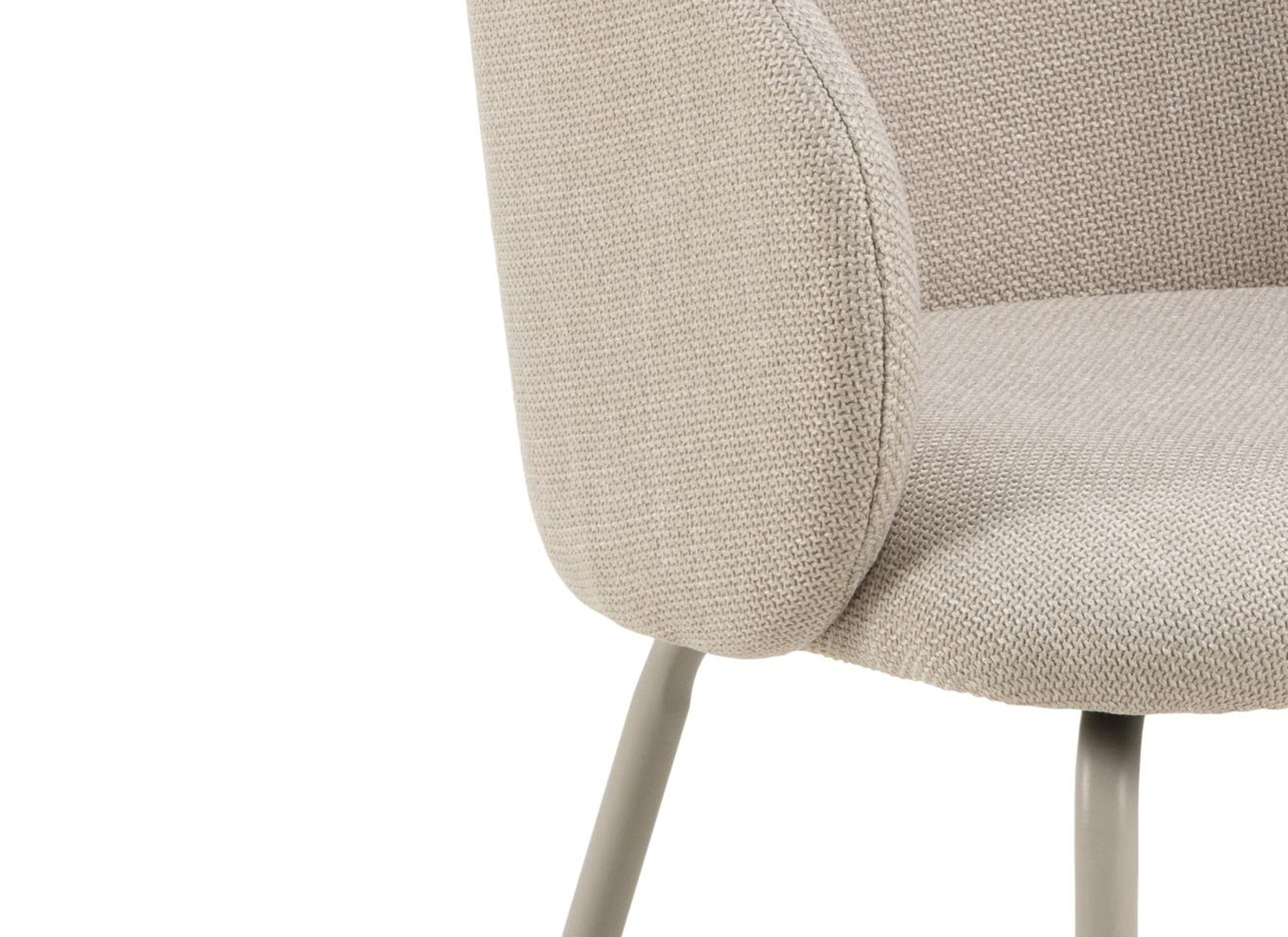 Detailfoto - Stoel 55,5x55x79cm - stof - beige