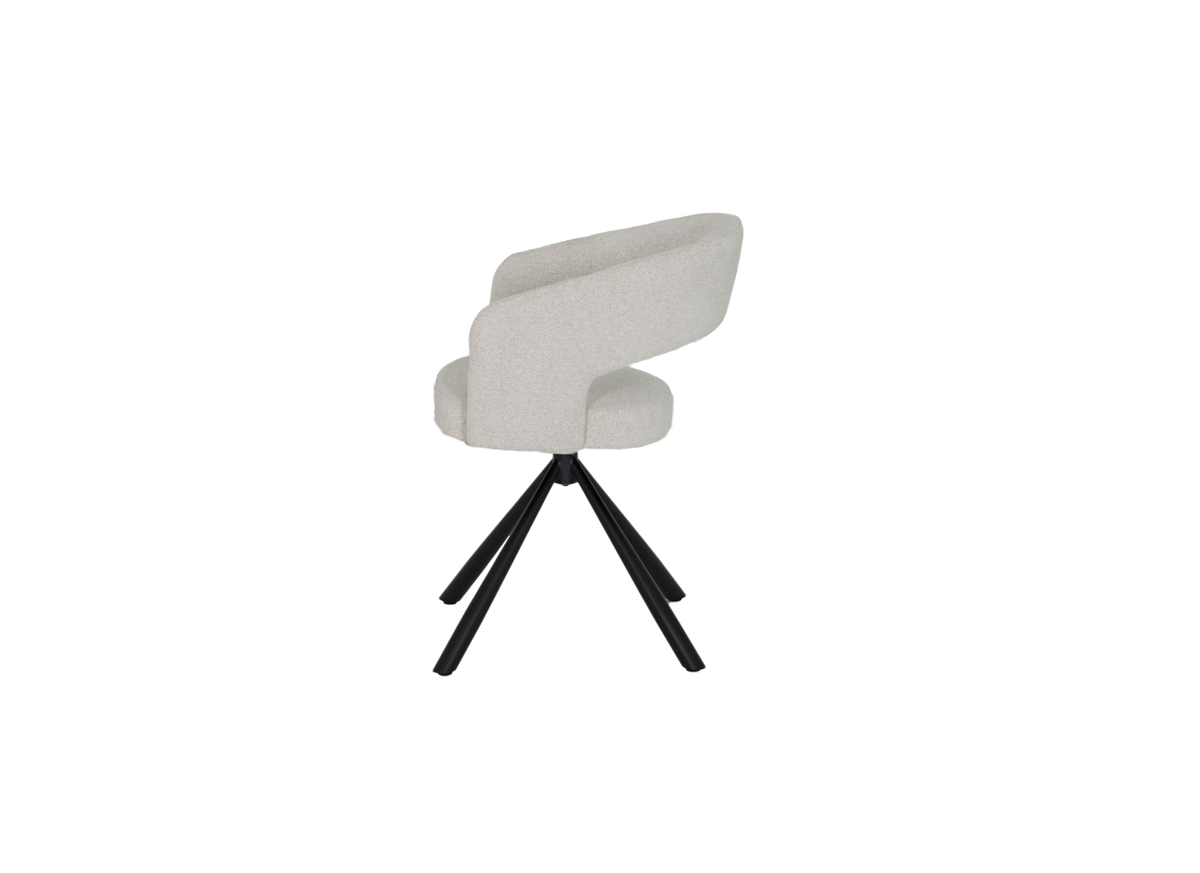 Detailfoto - Draaistoel Robin 60x56x79,50cm - stof - grijs