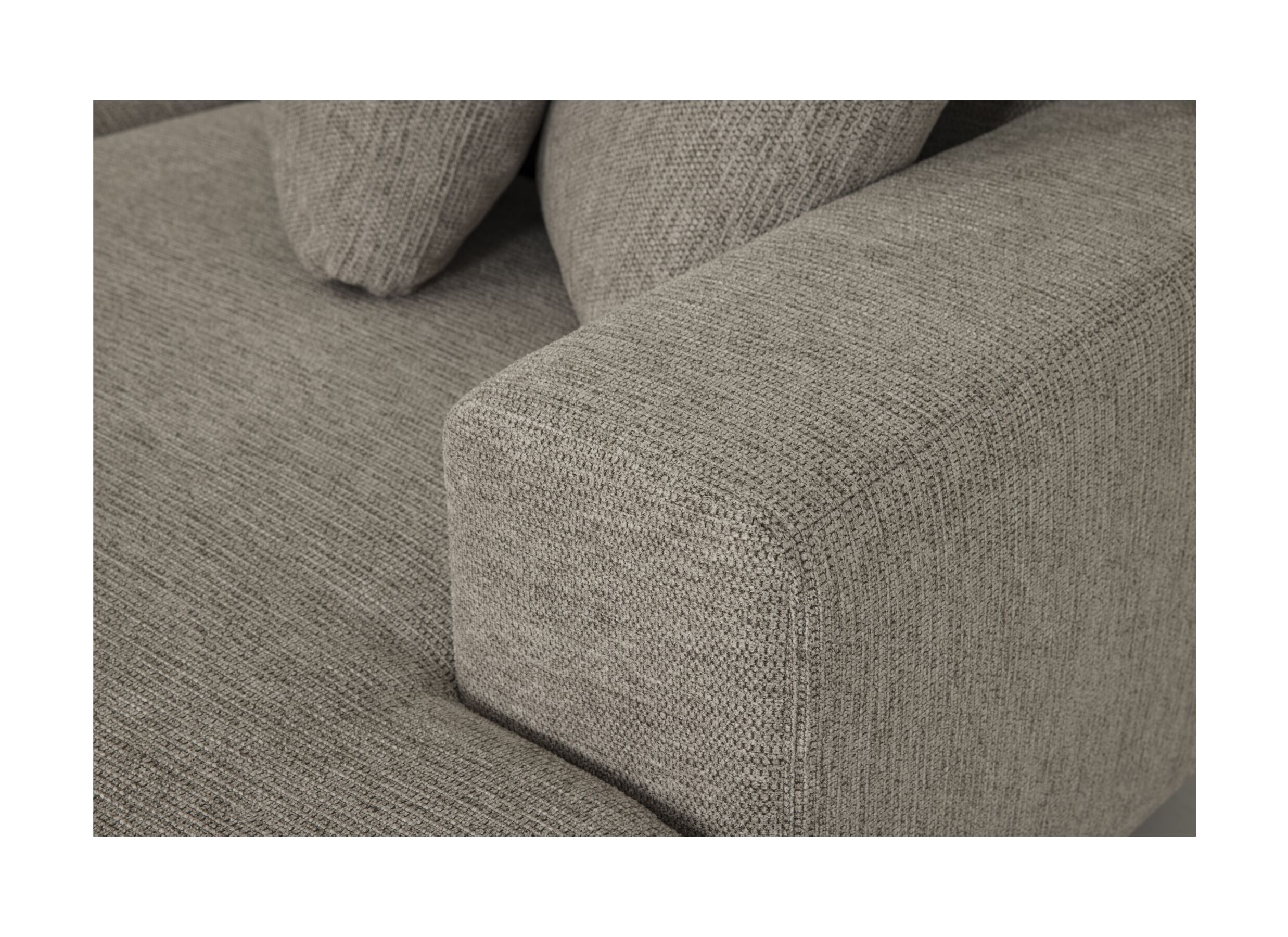 Detailfoto - Hoeksalon Kent 390x230cm - stof - grijs