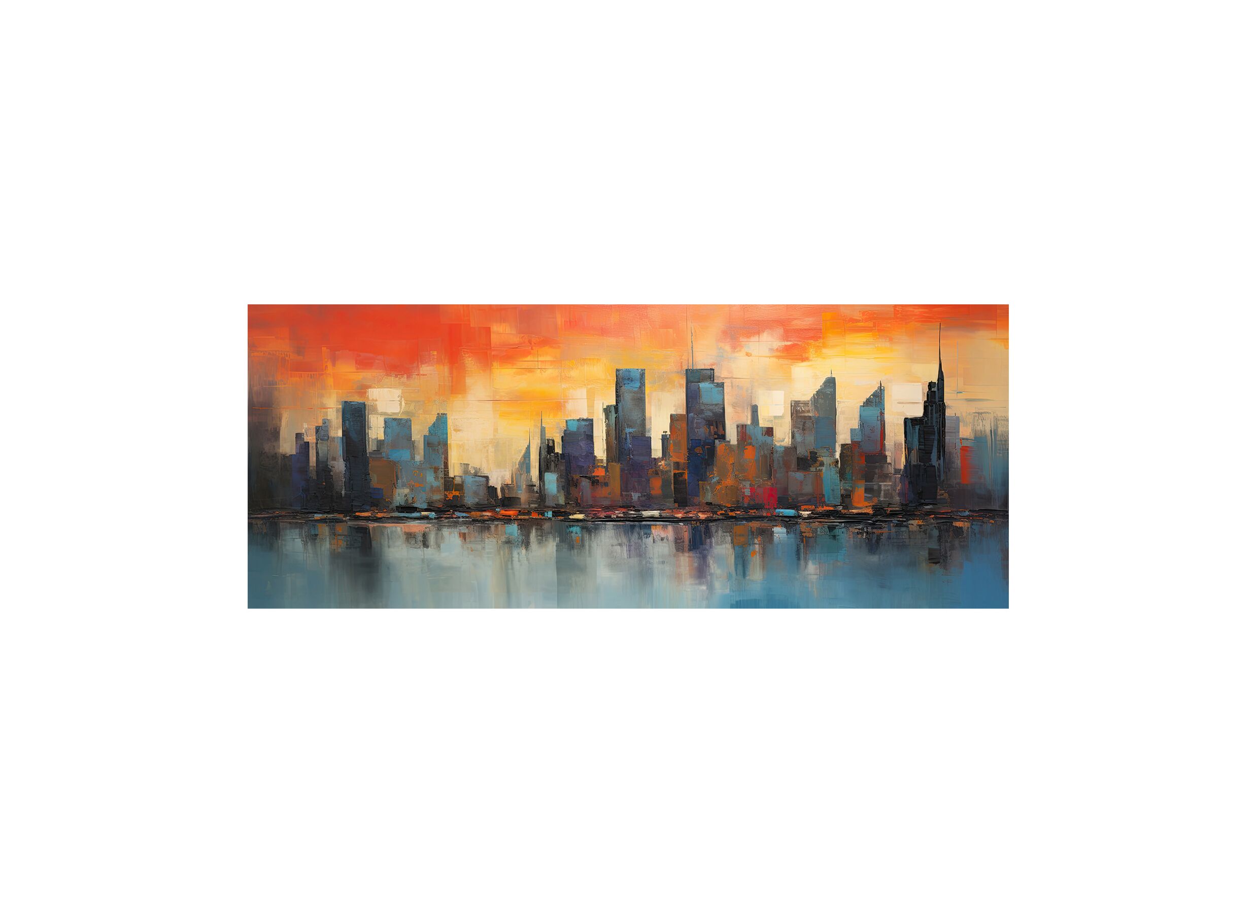 Plus Important - Impression sur toile Skyscrapers 200x80cm