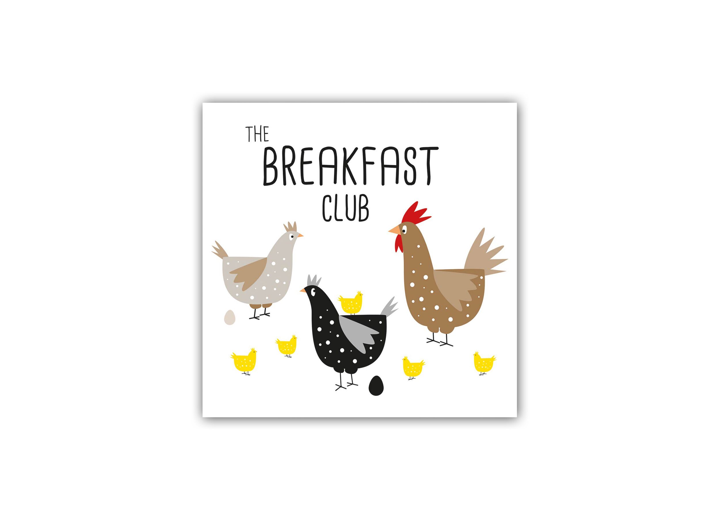 Serviette Breakfast Club 33x33cm multicolor 20 stuks