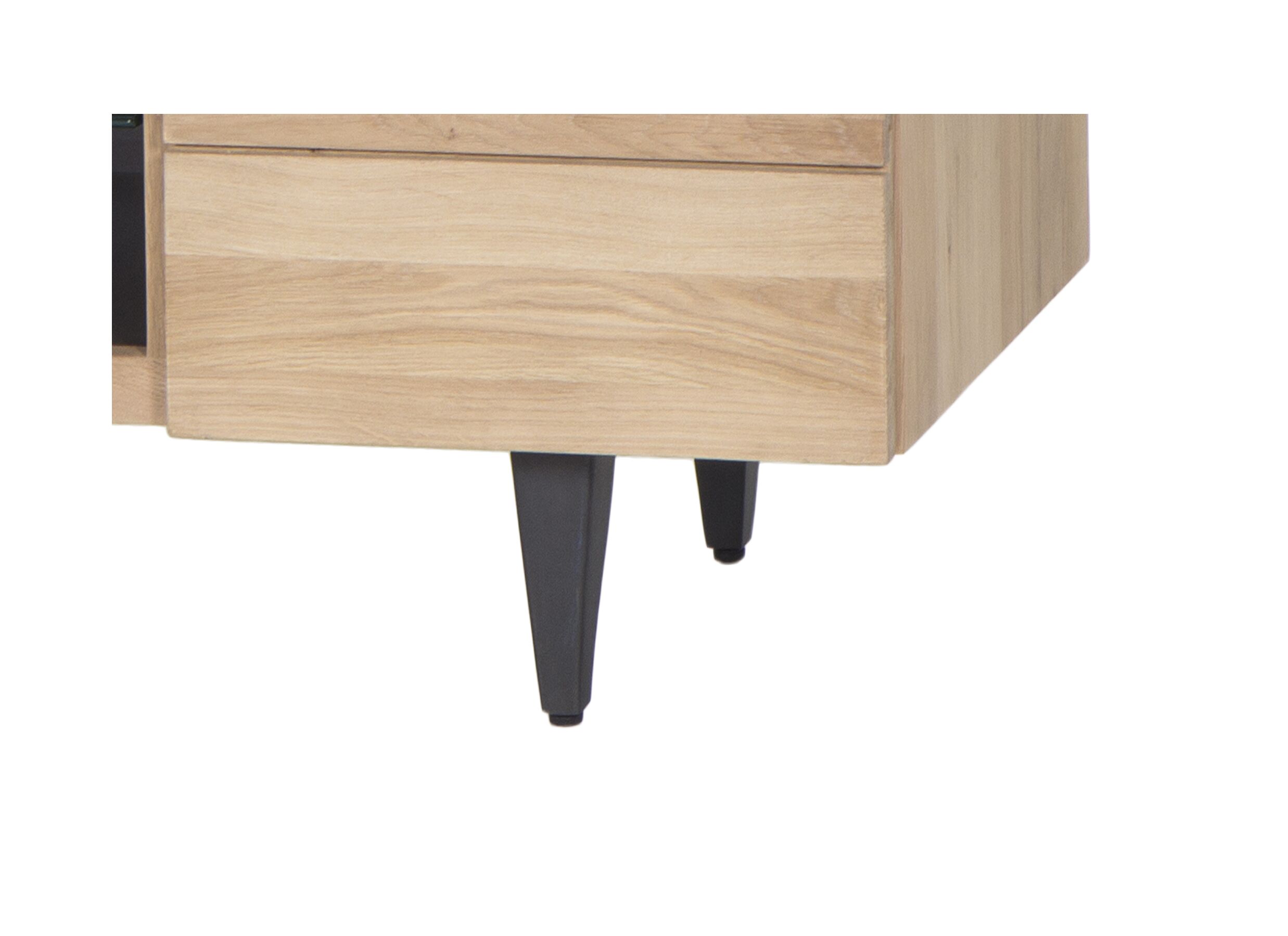 Meuble TV Palacio 150cm - chêne massif & décor - naturel
