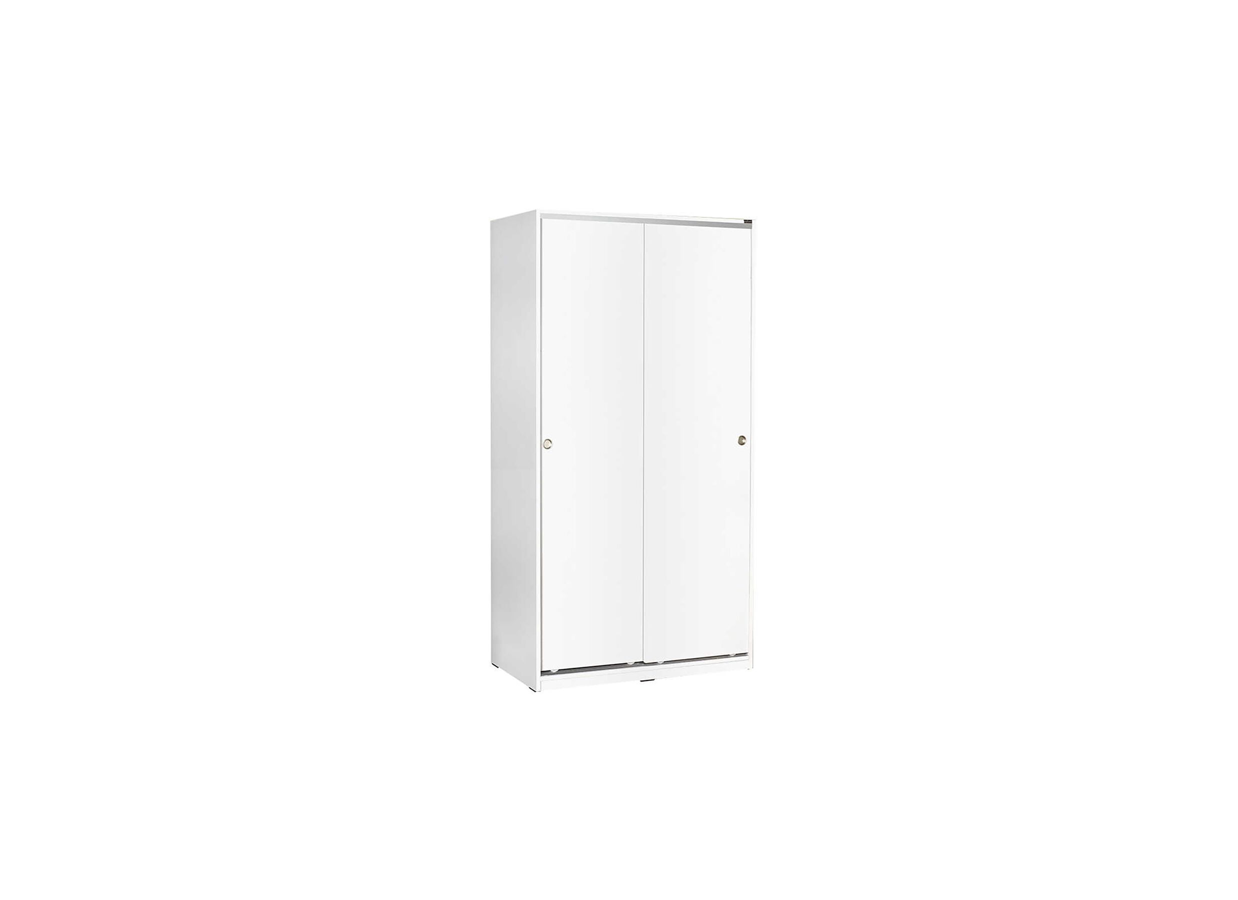 Schuifdeurkast Auckland 94cm - decor - wit