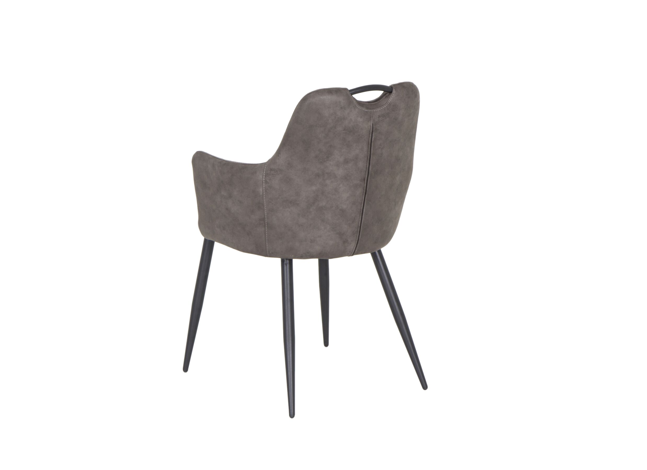 Kuipstoel 58,5x53x87,5cm - stof - antraciet