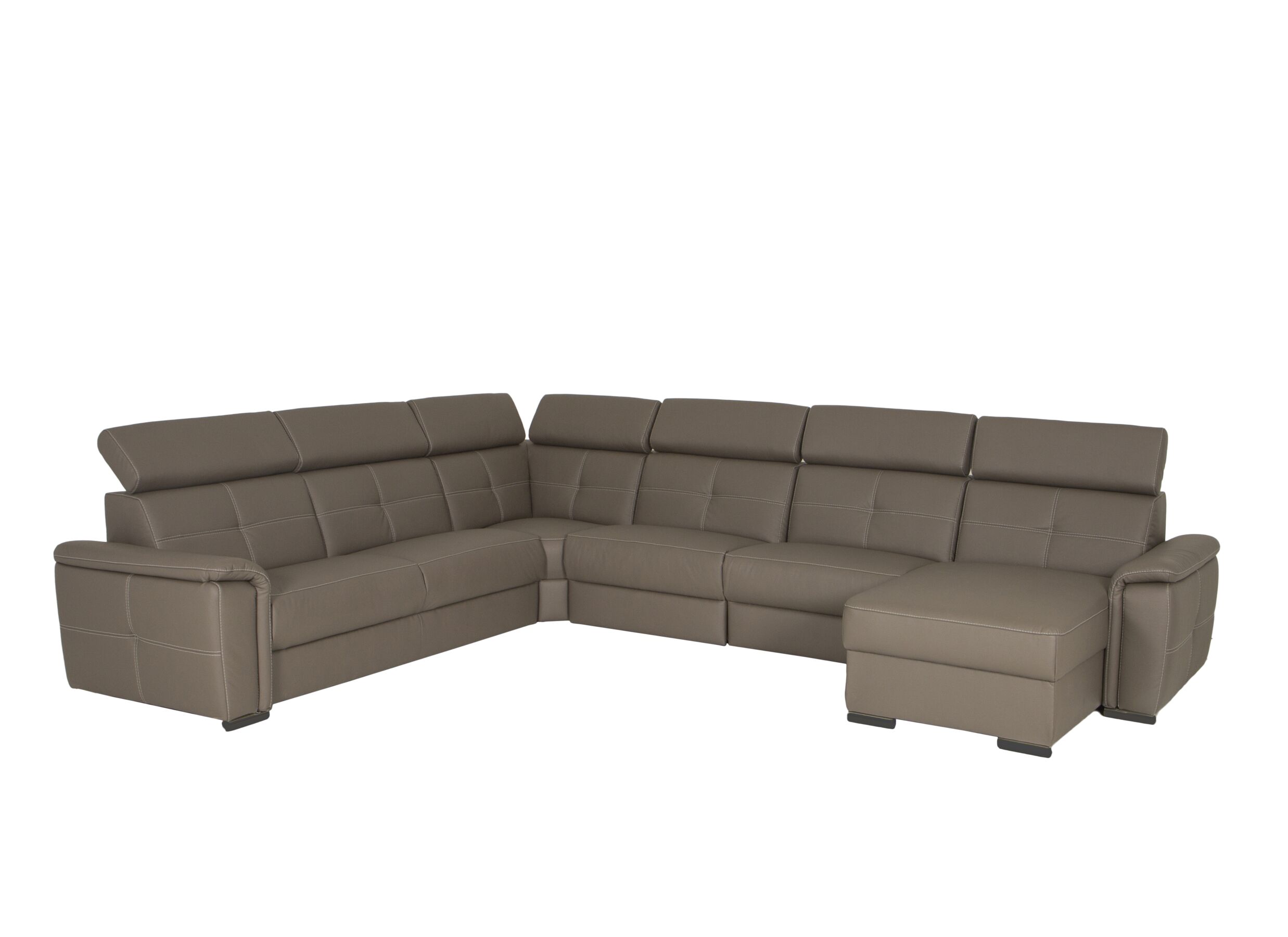 Aperçu - Canapé d'angle Erba 376x291cm - tissu - gris foncé