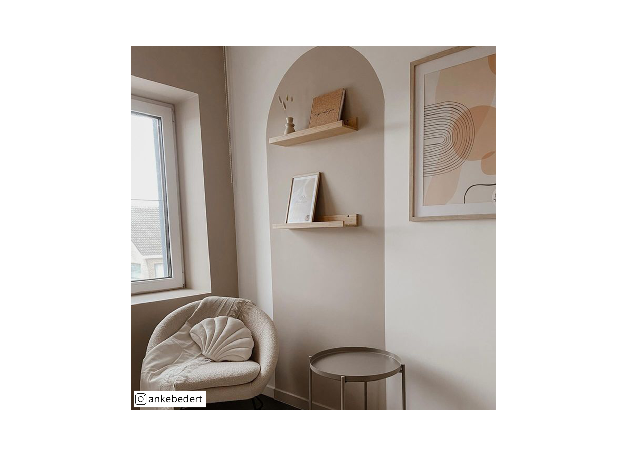 Foto ambiance - Fauteuil Juice 70x69x73,50cm - bouclé - beige