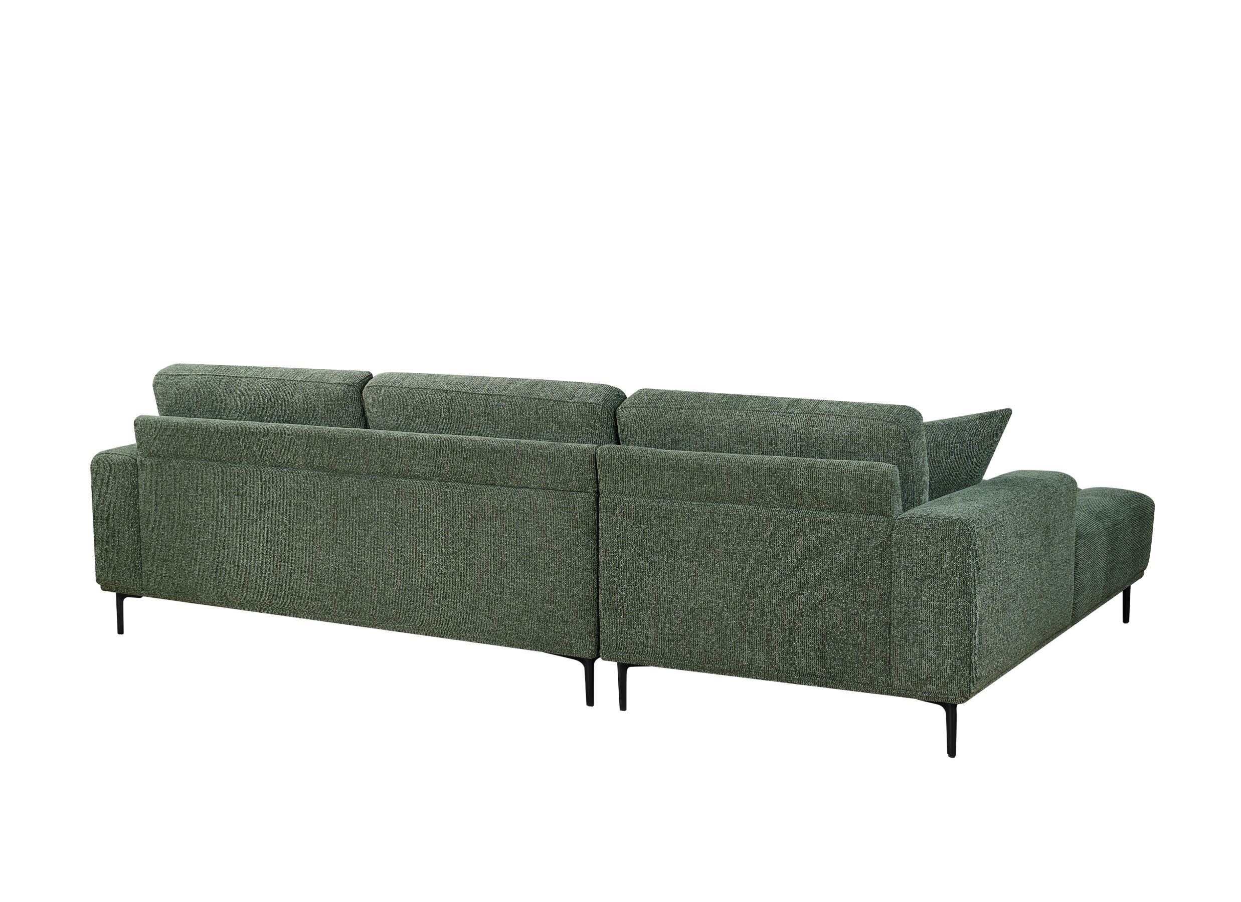 Overzichtsfoto - Hoeksalon Furia 285x178cm - stof - groen