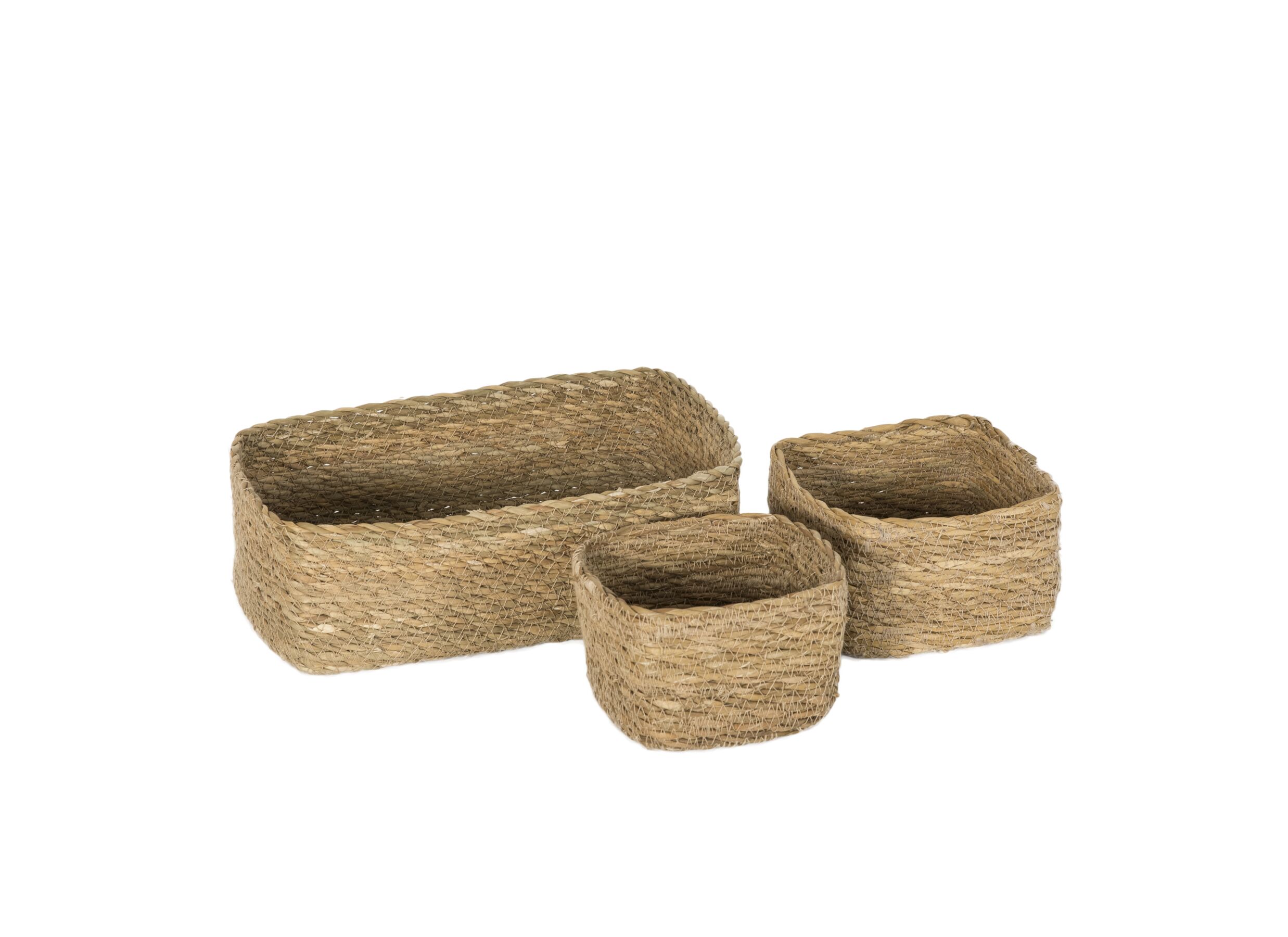 Hoofdfoto - Opbergmand Oki set van 3 - zeegras - naturel