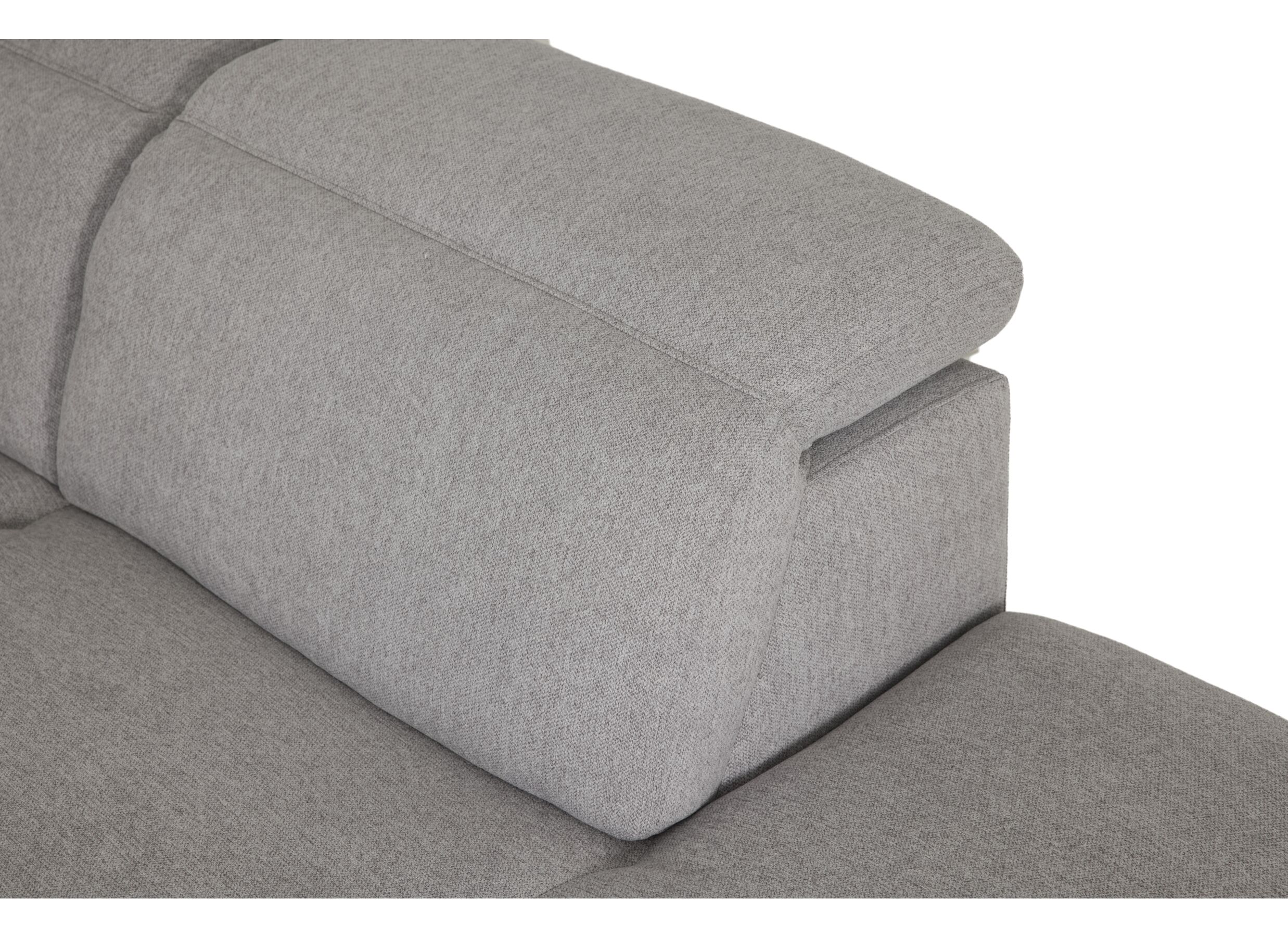 Hoeksalon Sub 302x243cm - stof - zilvergrijs met relax