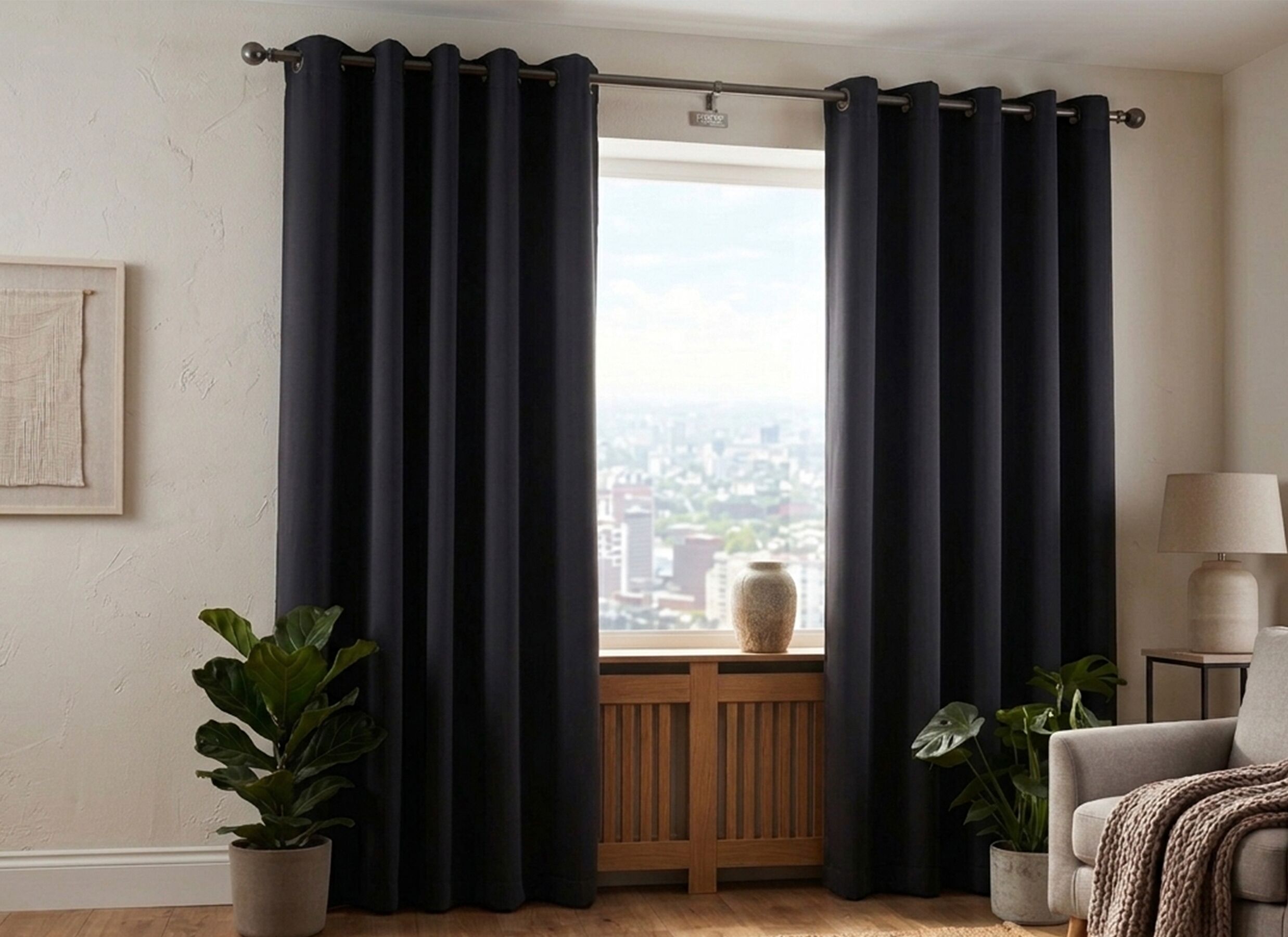 AI Generated - Rideau Occultant Ultra 140x240cm - polyester - noir
