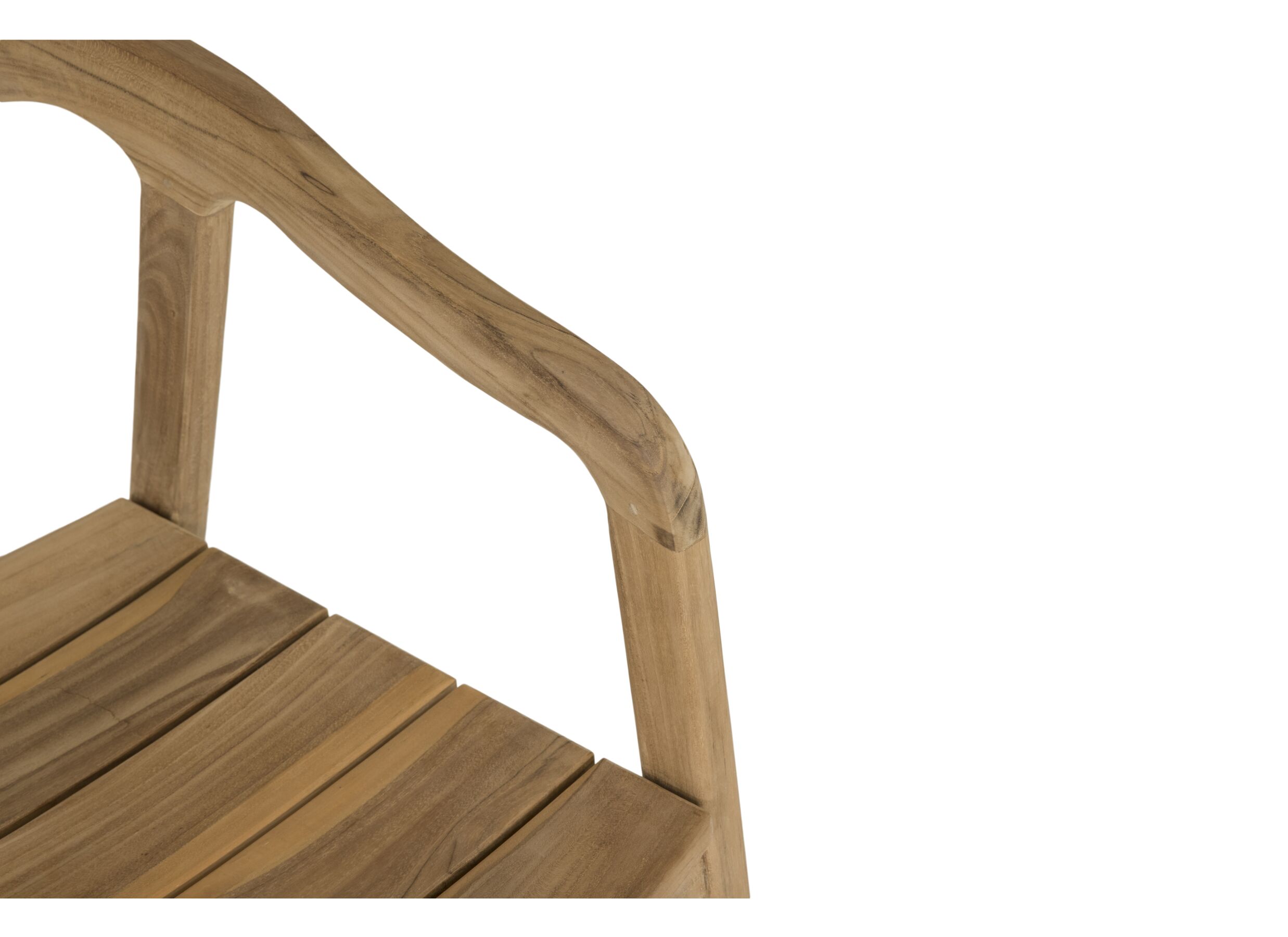 Detailfoto - Stoel Cato 52x50x80cm - teak massief - naturel
