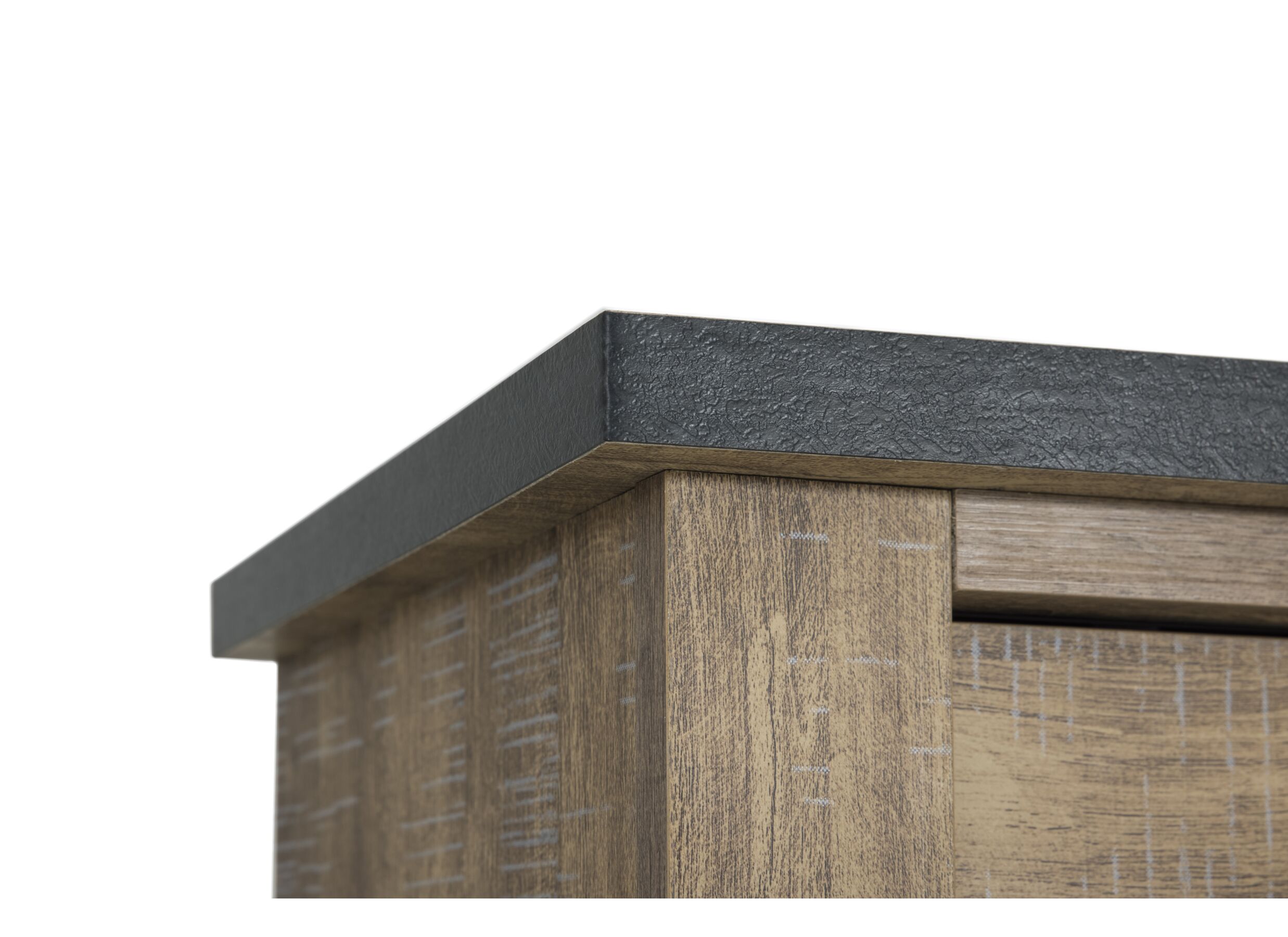 Vitrinekast Etienne 135cm - decor - industrial oak
