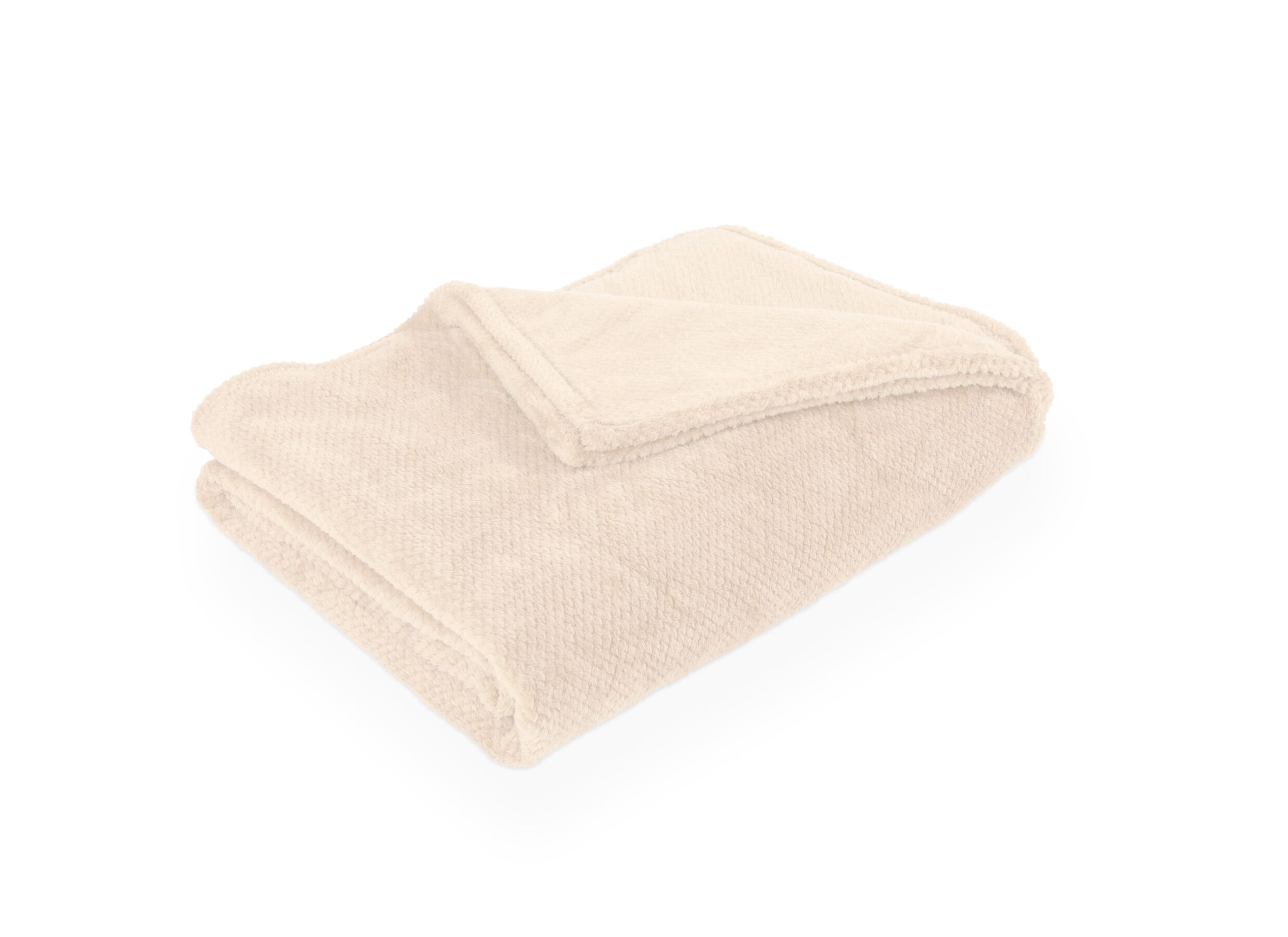 Plaid Pippa 150x200cm - flanel - ivoor - Plaid Pippa 150x200cm - flanelle - ivoire
