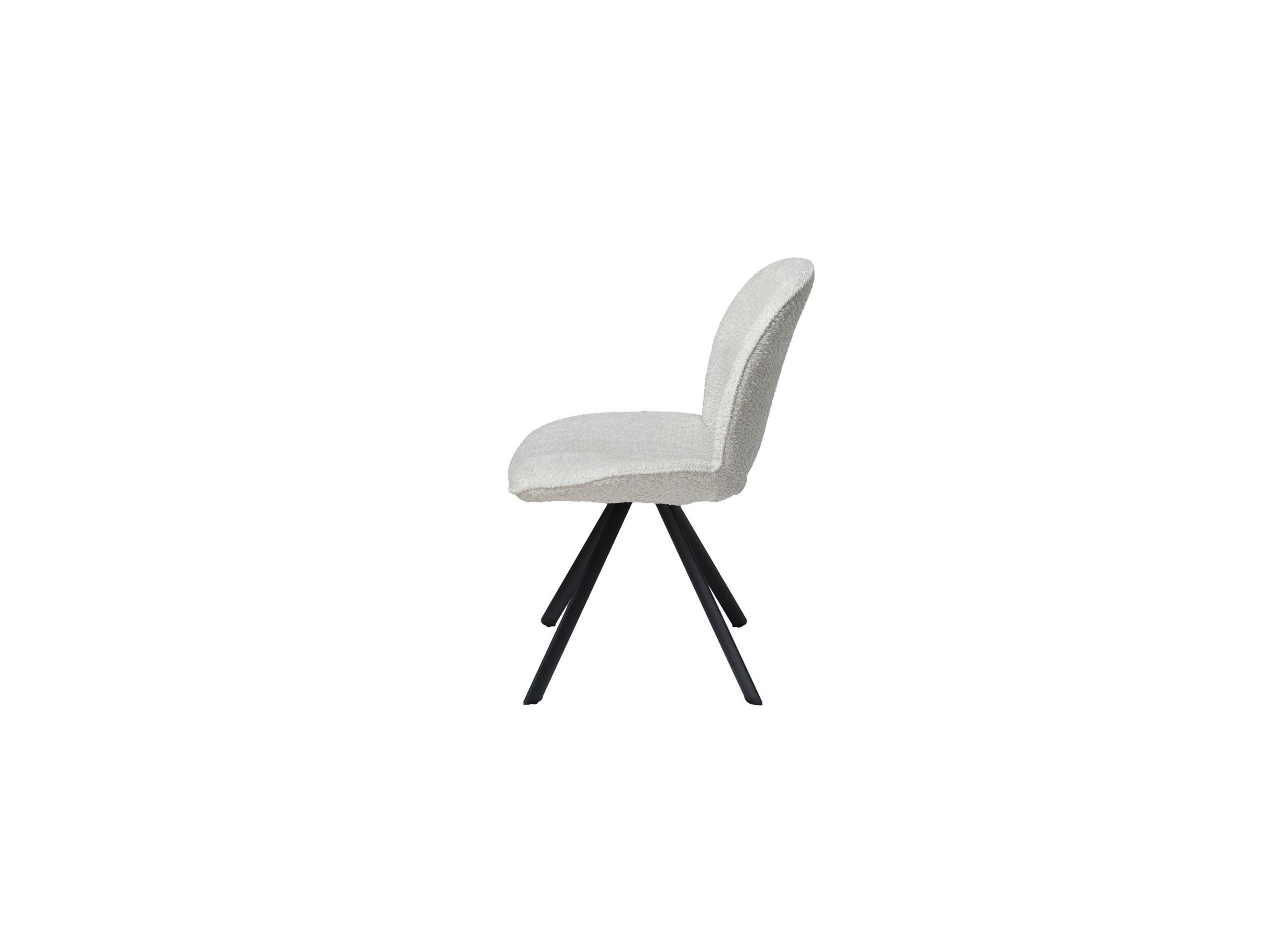 Overzichtsfoto - Draaistoel Adrian 60x58x86cm - polyester - wit