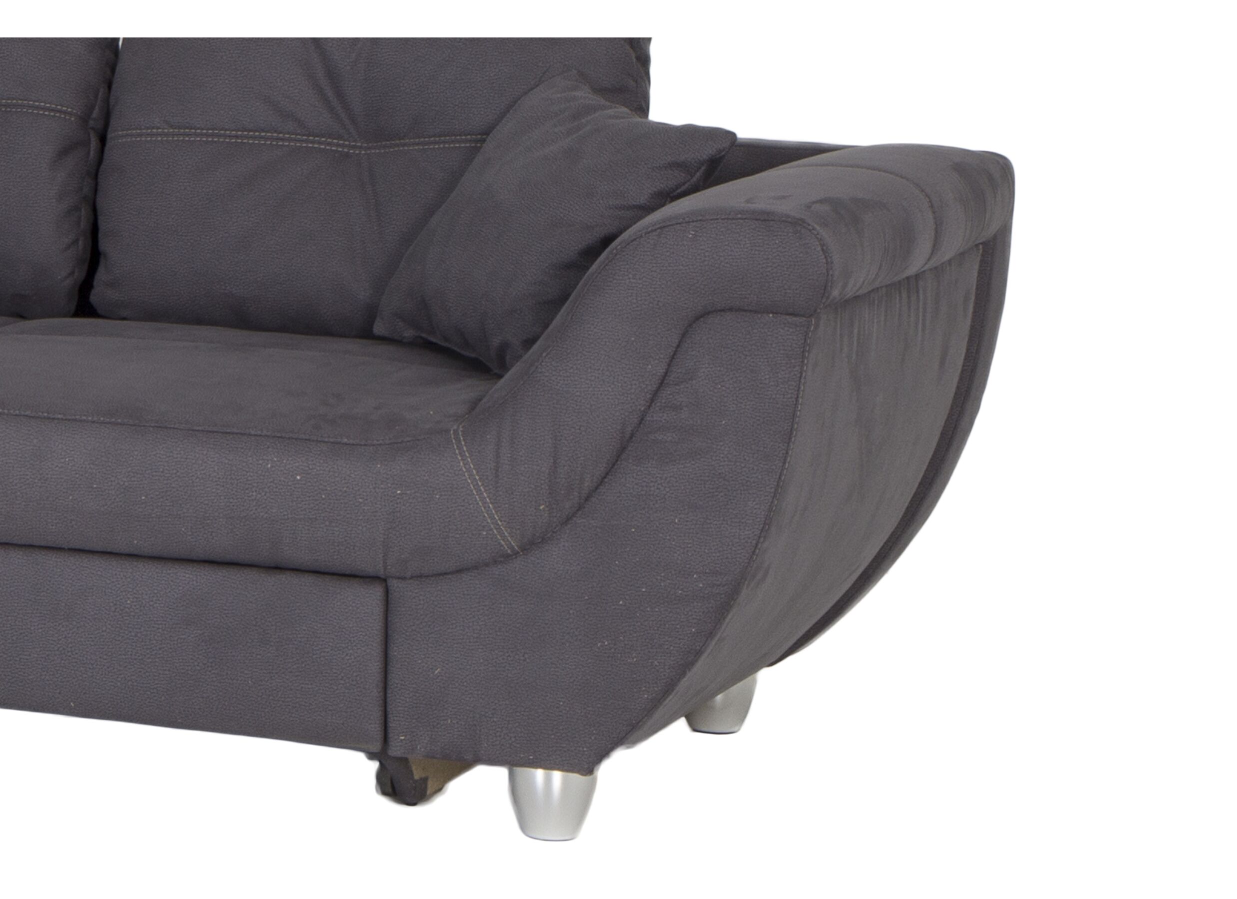 Detail - Canapé d'angle Maranello tissu gris avec fonction lit