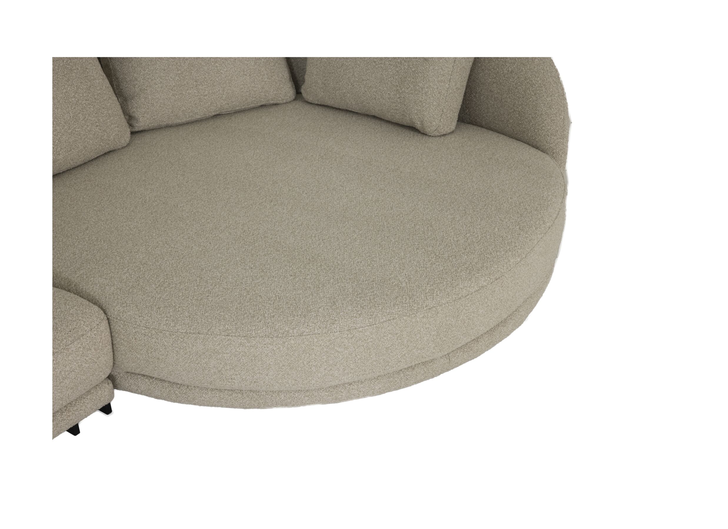 Detail - Canapé d'angle Carre 356x160cm - tissu - beige