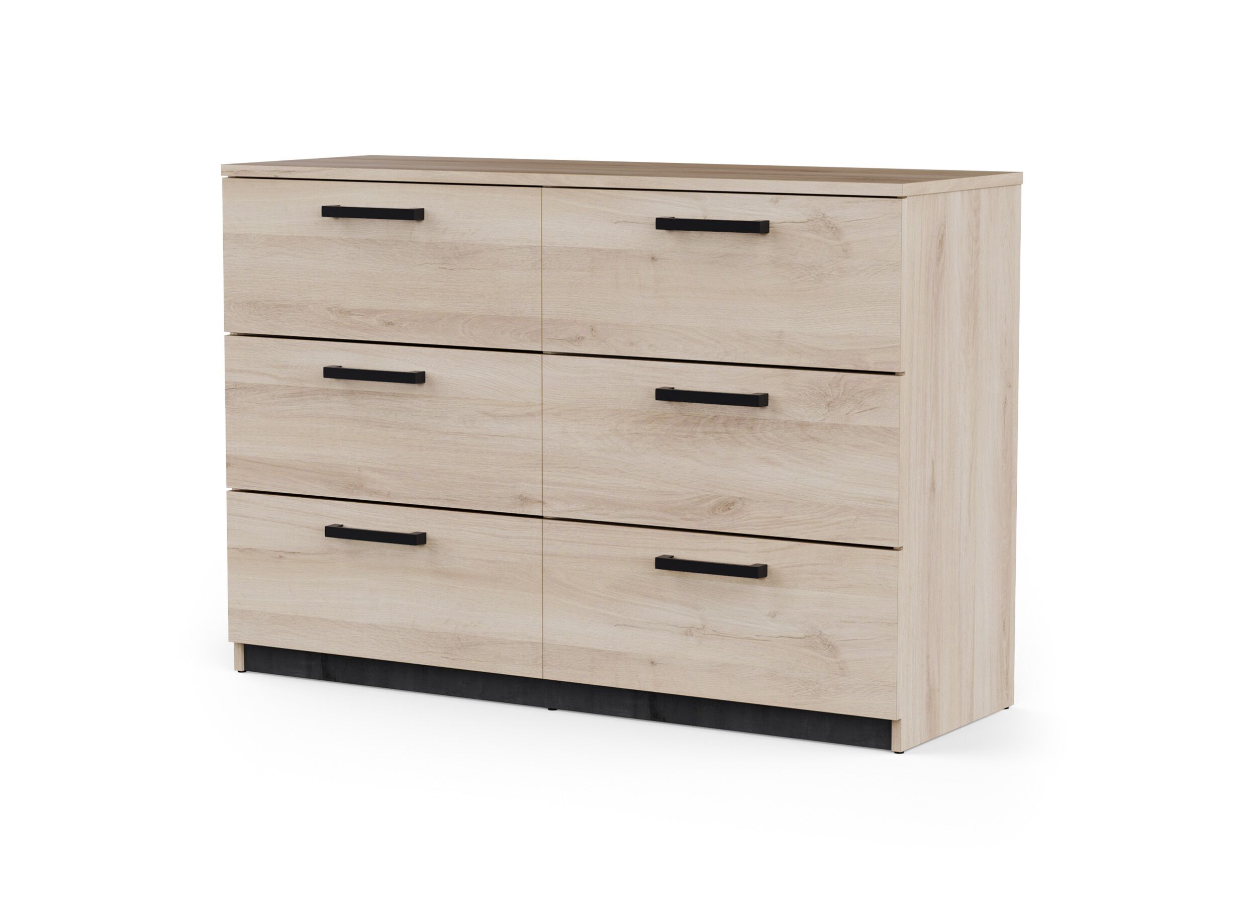 Aperçu - Commode Watson 119x81x41cm - décor - chêne kronberg/chêne waterford