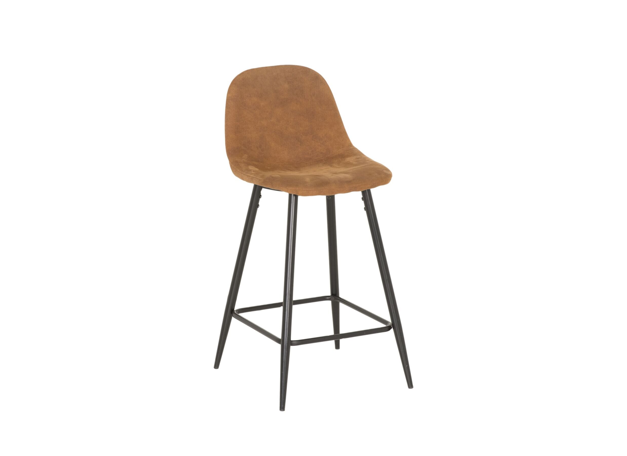 Chaise de bar Speech HA65cm - tissu - cognac