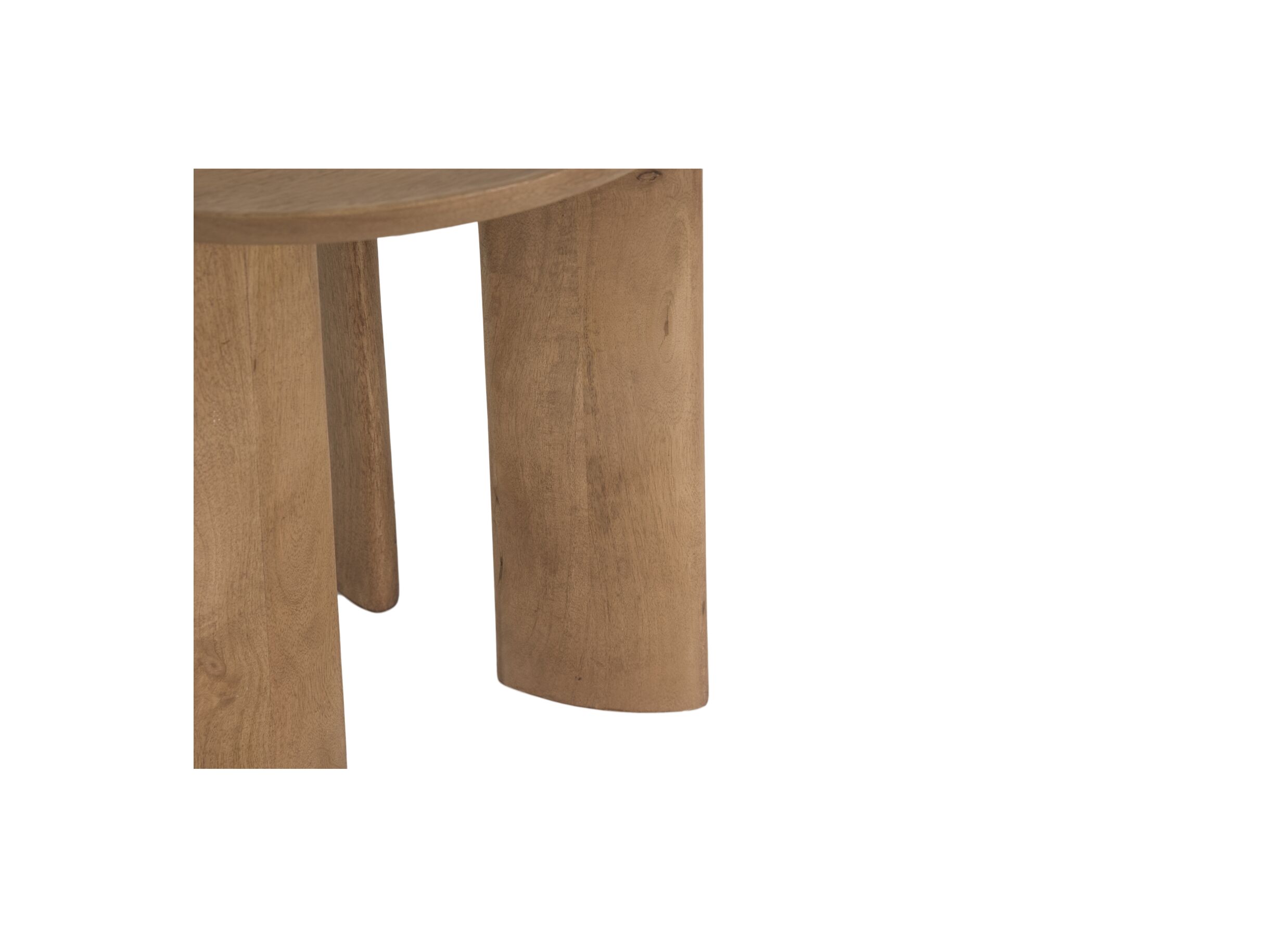 Detail - Table d'appoint Spinoza Ø40cm - manguier massif - naturel