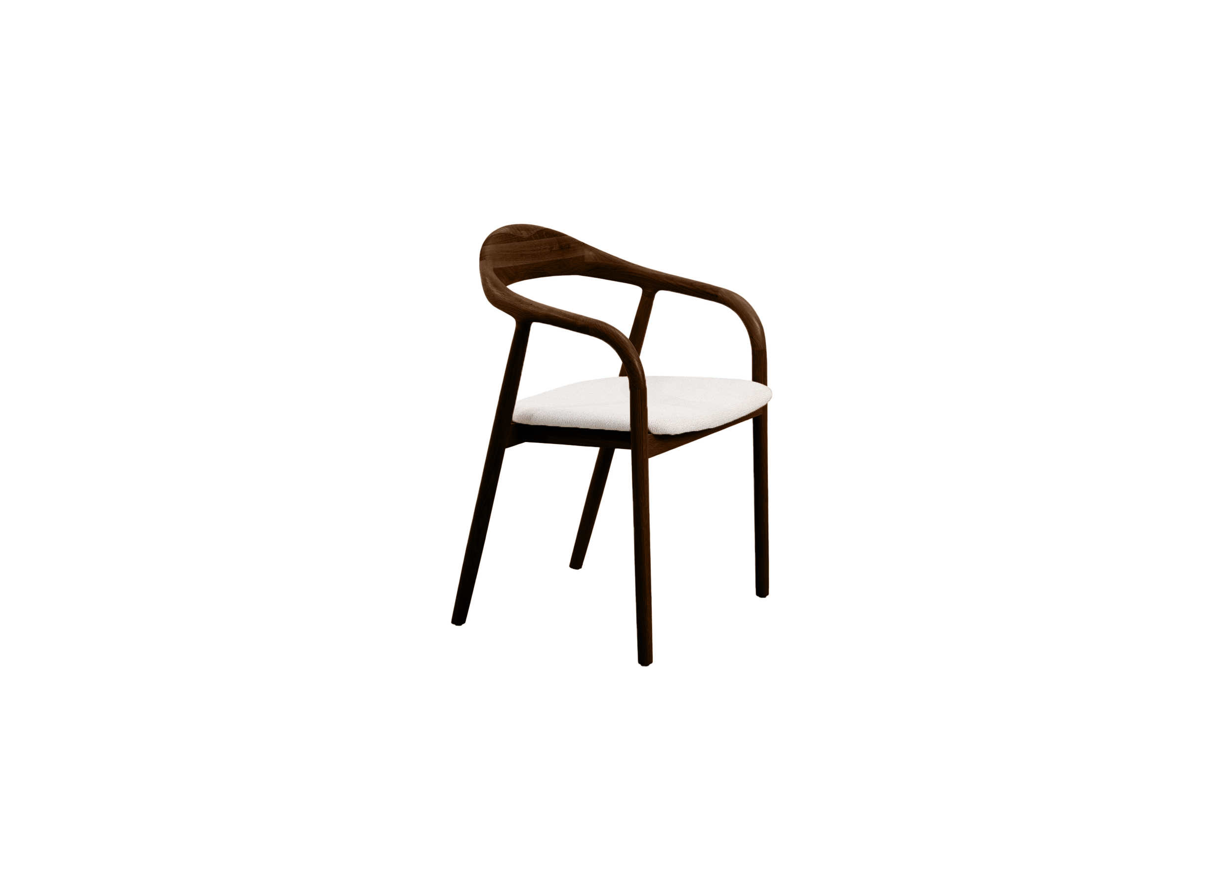 Hoofdfoto - Stoel Donna 56,5x53x79,4cm - beuk fineer & polyestervezel - walnoot