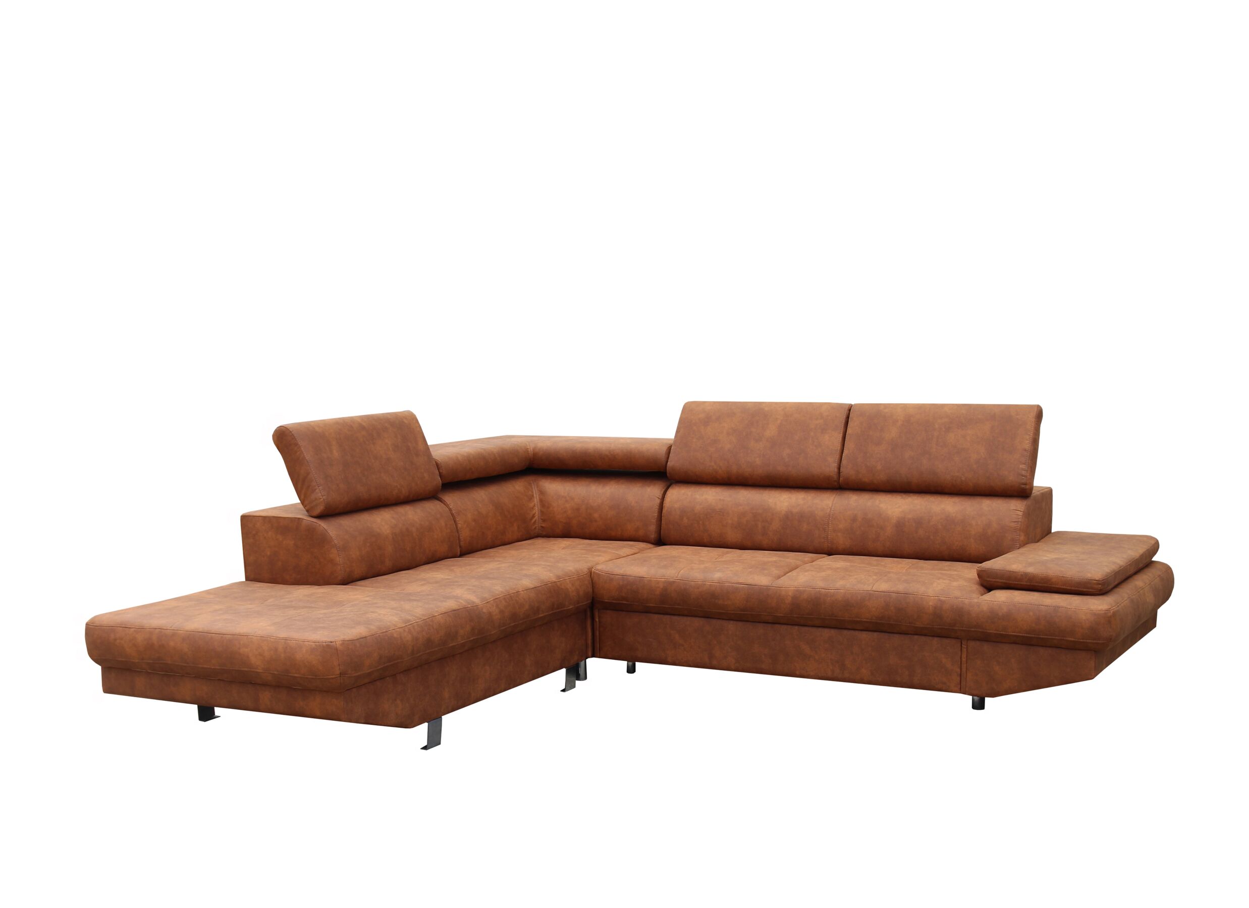 Hoeksalon Jet 255x295cm - stof - cognac