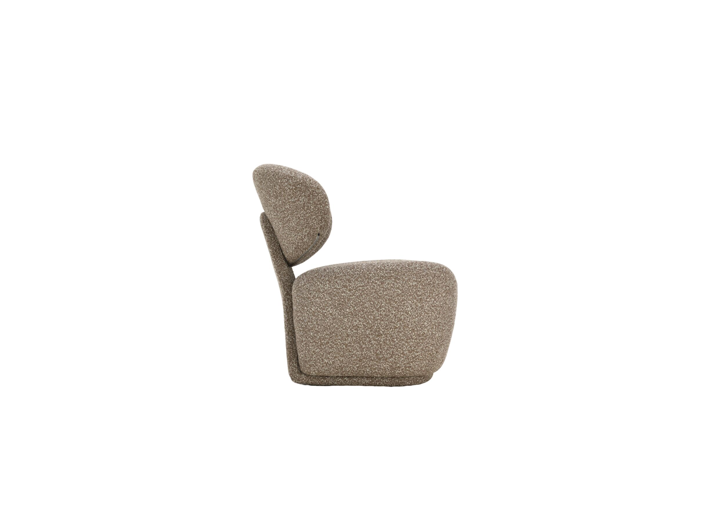 Overzichtsfoto - Fauteuil Nubo 77x73x79cm - stof - bruin
