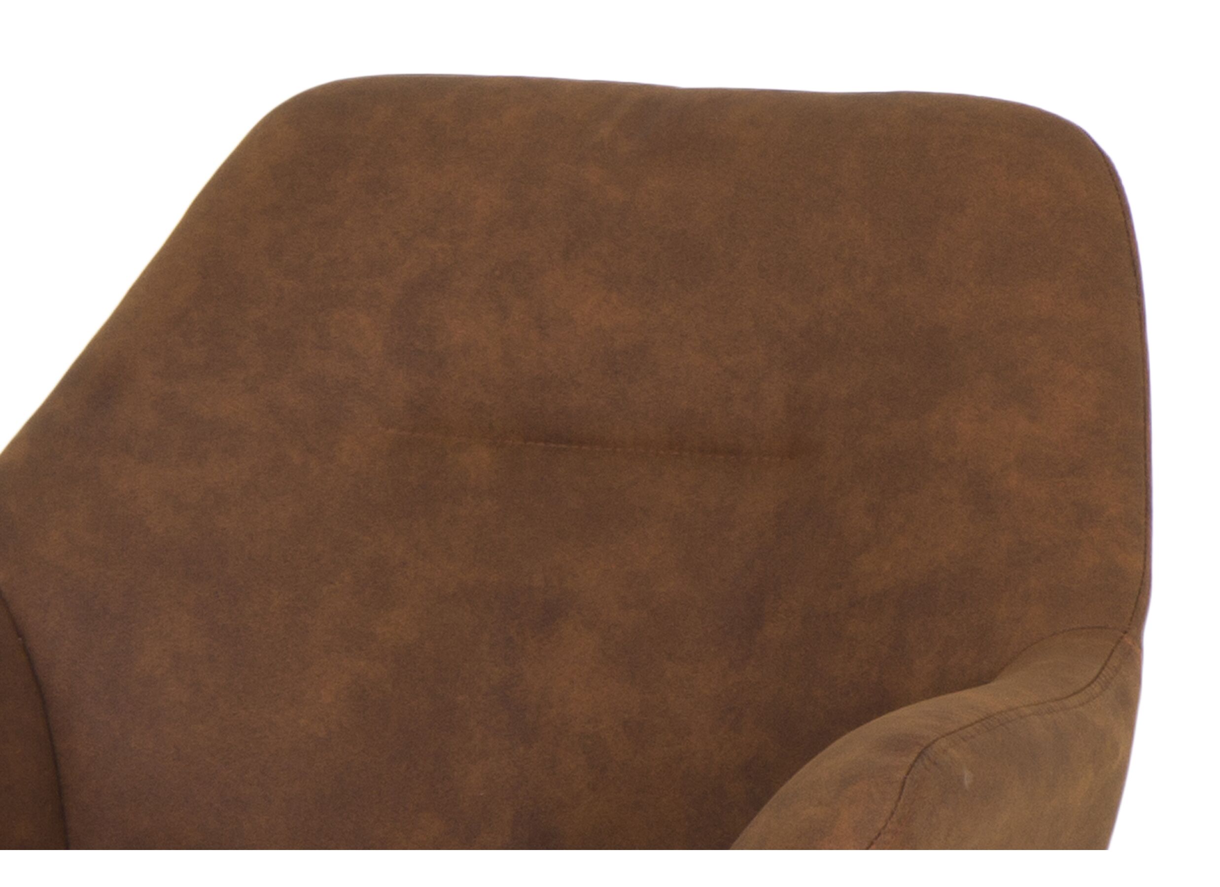 Fauteuil pivotant Catalano 80x75x78cm - tissu - cognac